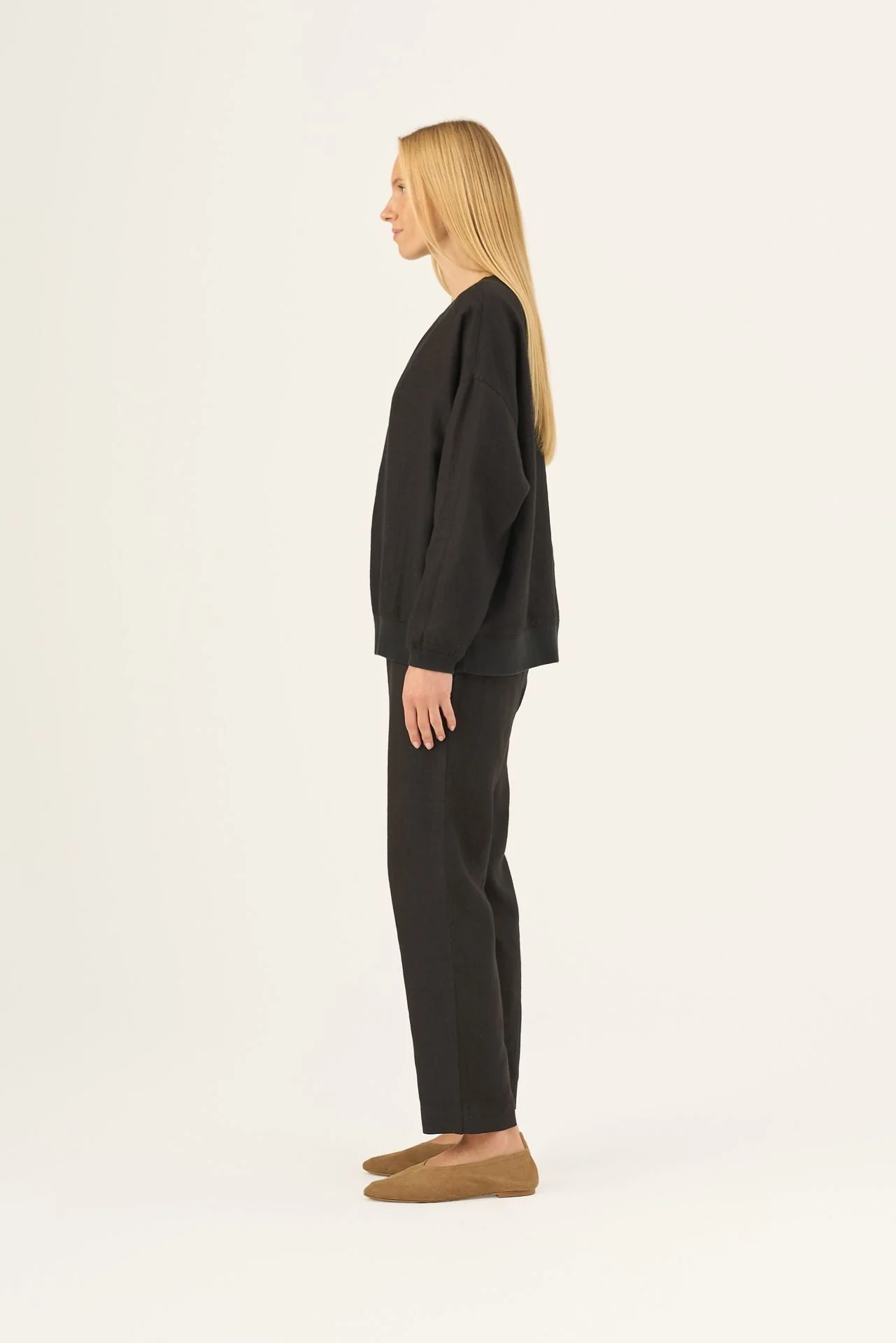 Black Linen Dahlia Jumper - Image 3