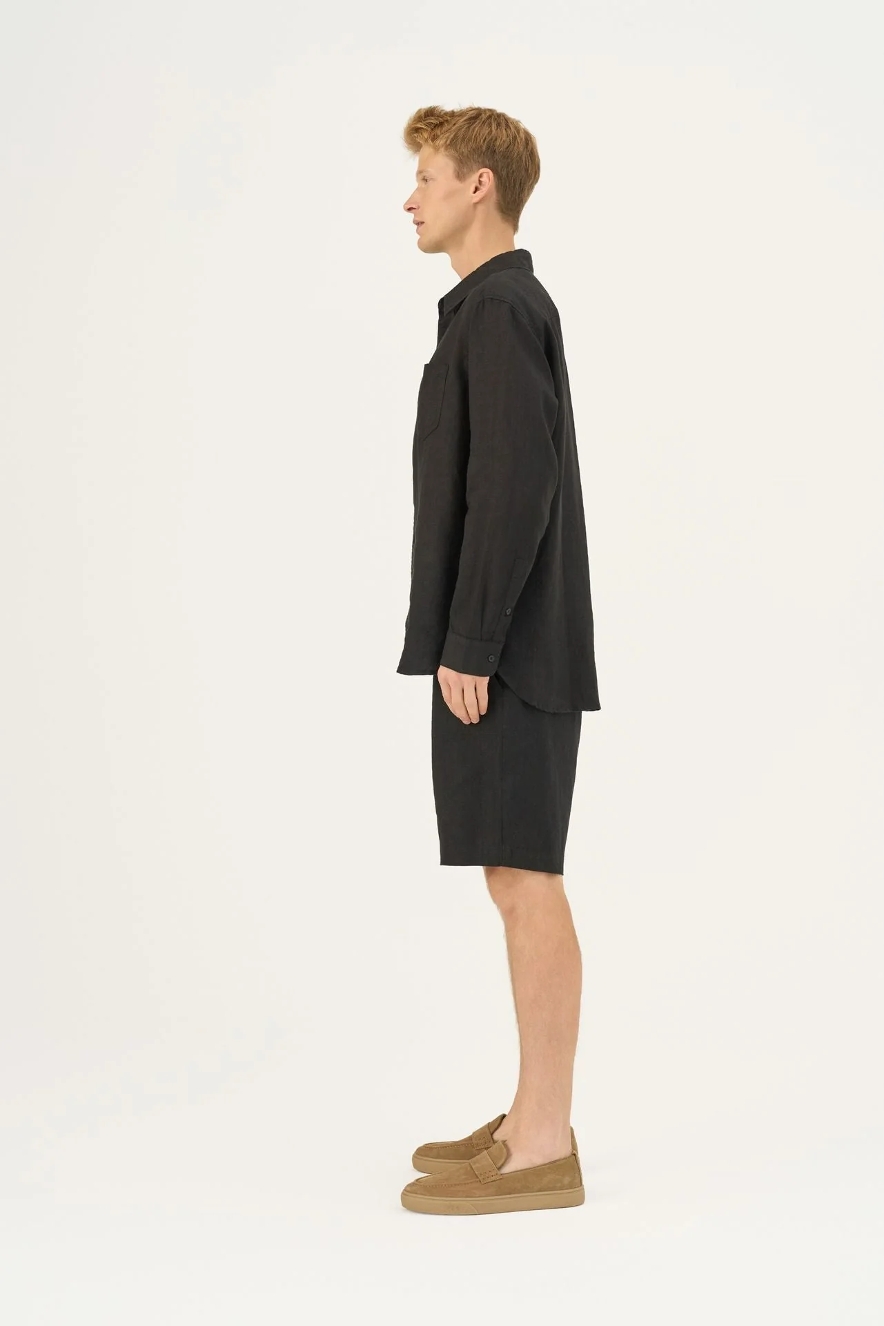 Black Linen Larch Shirt - Image 4