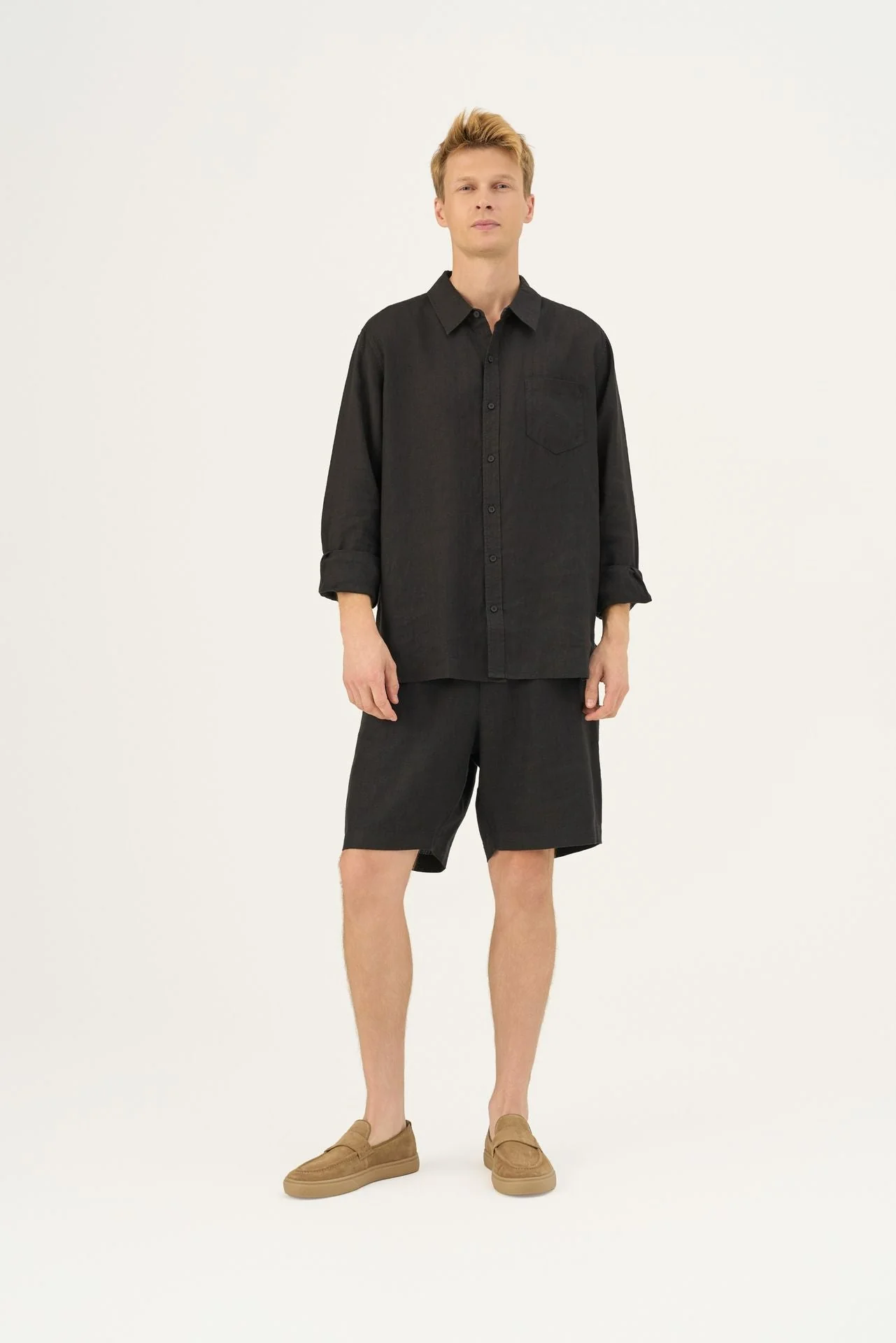 Black Linen Larch Shirt - Image 6