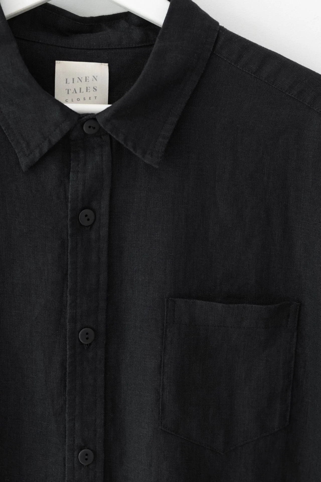 Black Linen Larch Shirt - Image 8