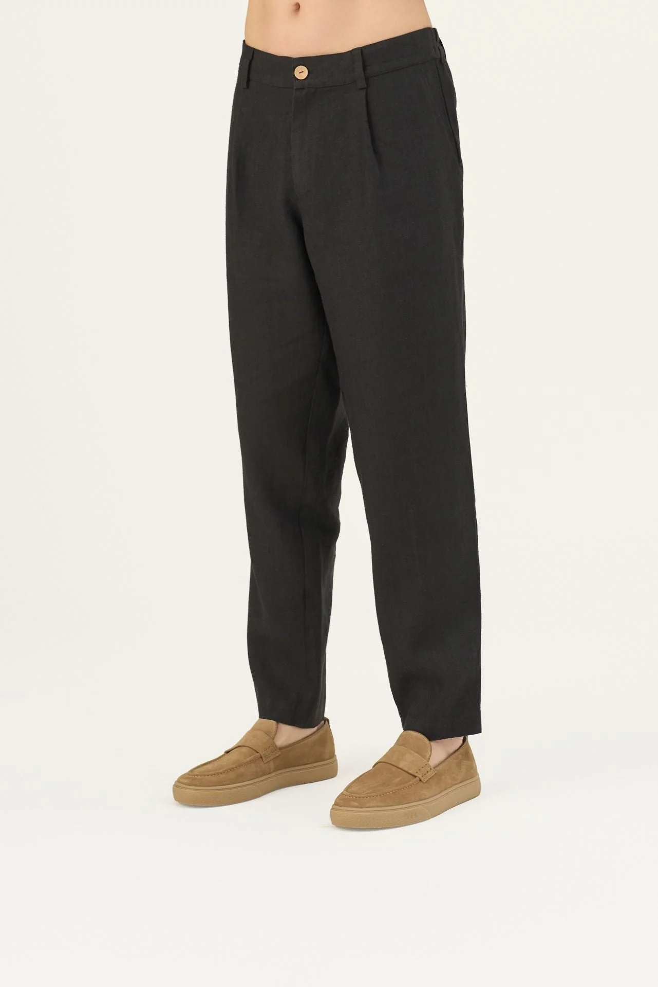 Black Linen Magnus Trousers - Image 3