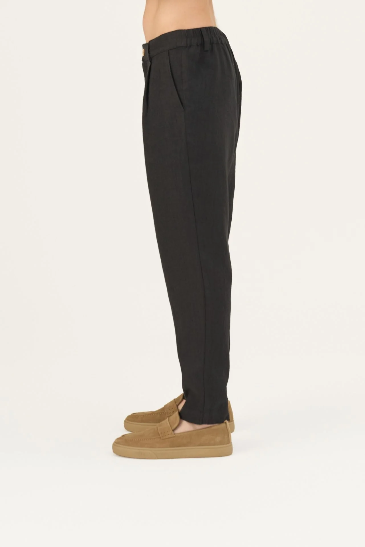 Black Linen Magnus Trousers - Image 4