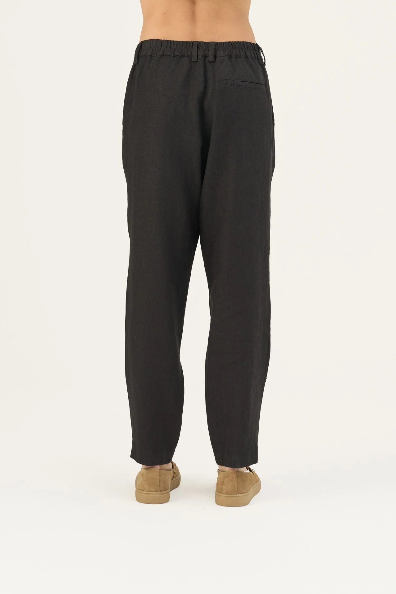 Black Linen Magnus Trousers - Image 5