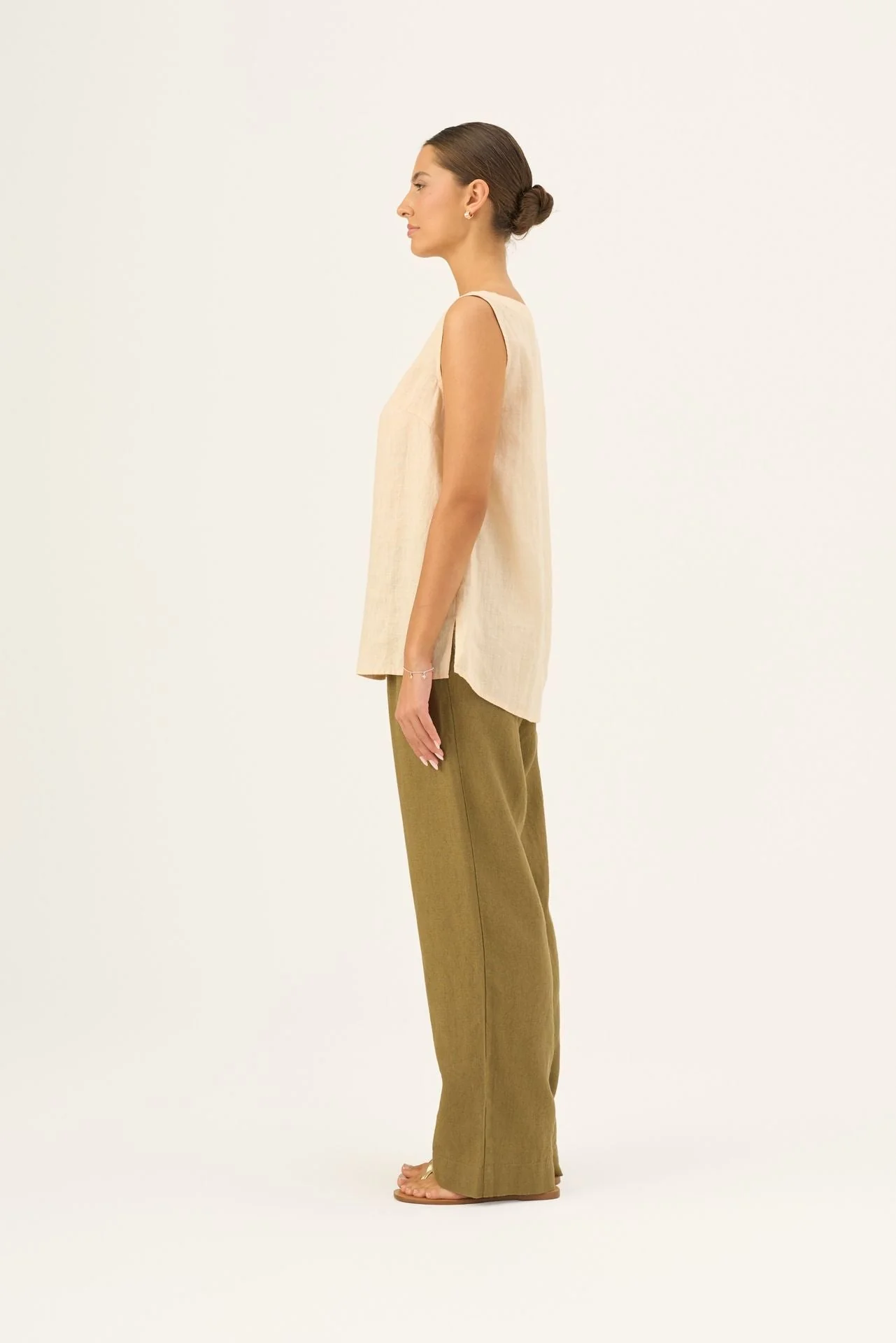 Brazilian Sand Linen Audrey Top - Image 3