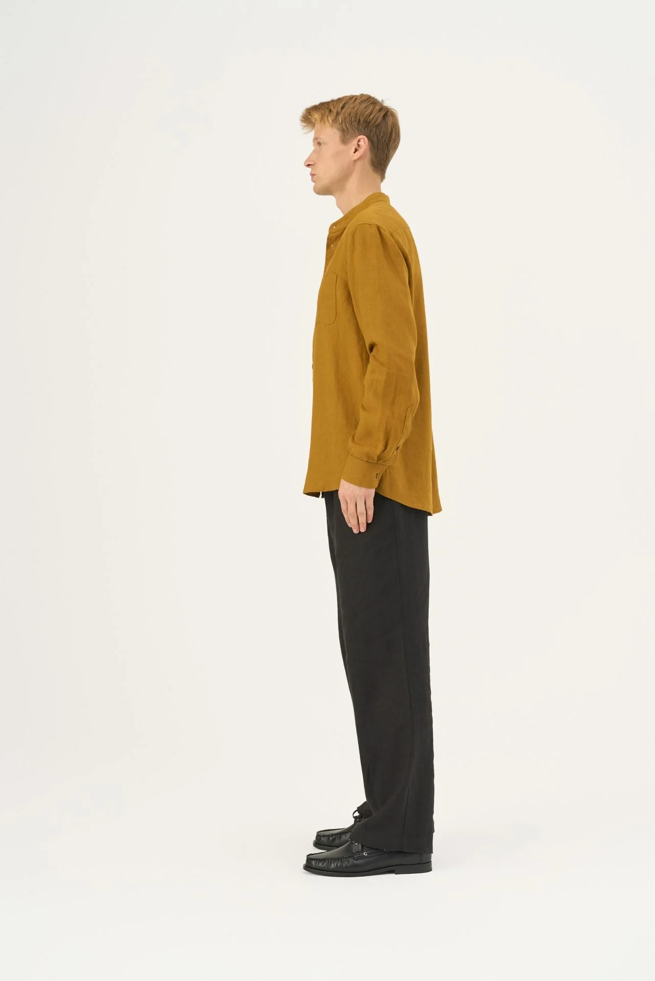 Bronze Linen Snapdragon Shirt - Image 4