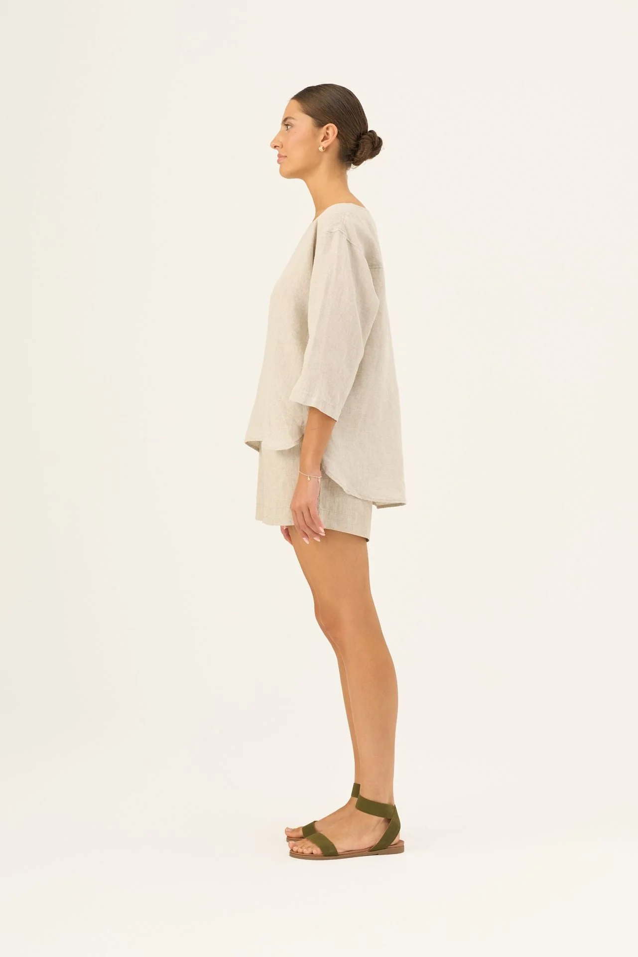 Melange Linen Bilberry Top - Image 3
