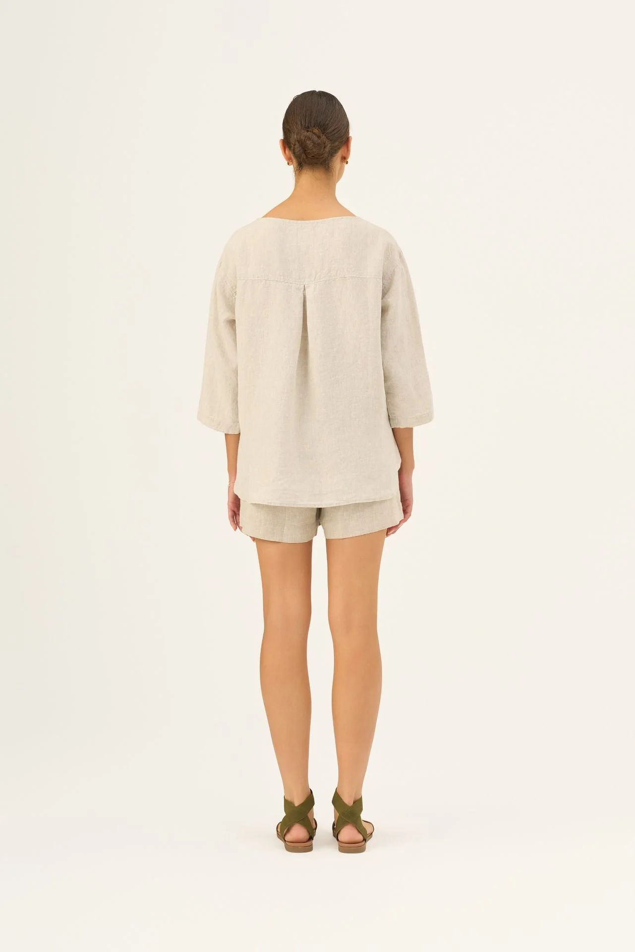 Melange Linen Bilberry Top - Image 4