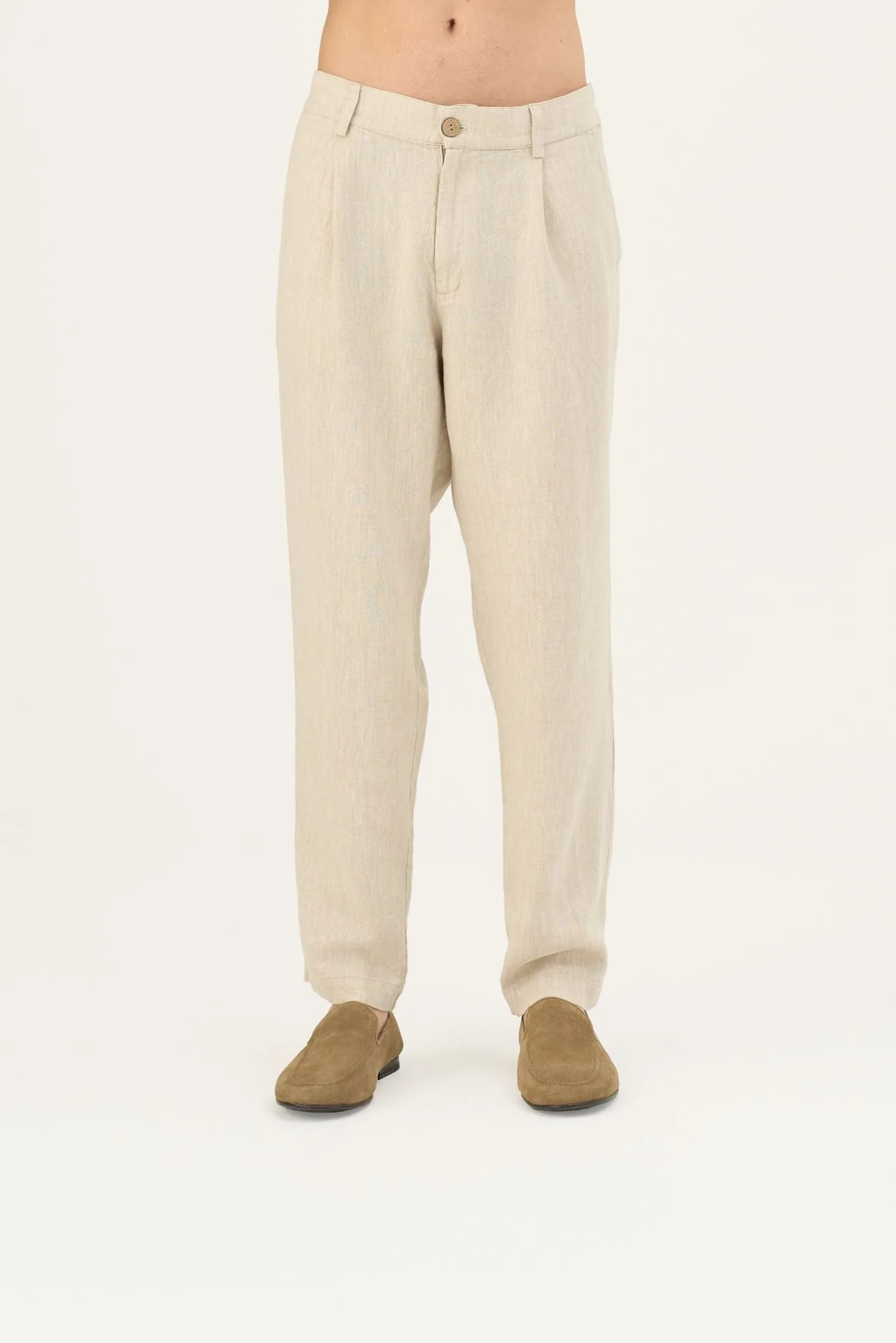 Melange Linen Magnus Trousers - Image 3