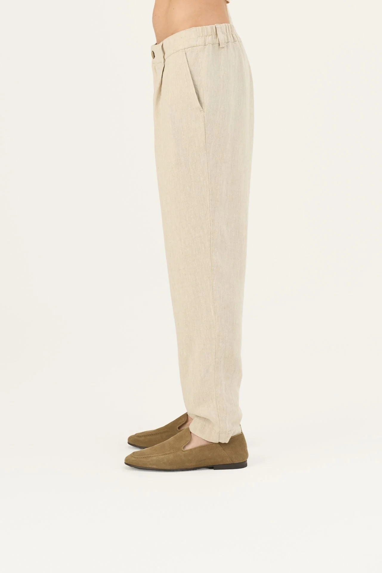 Melange Linen Magnus Trousers - Image 4