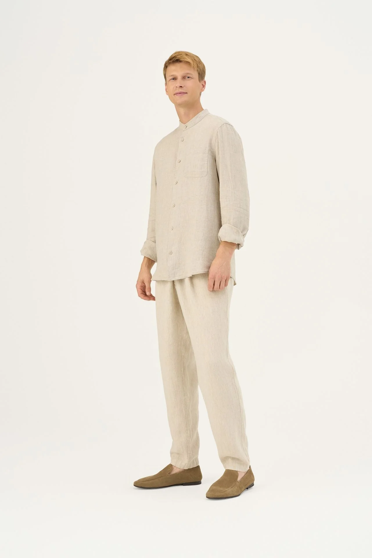 Melange Linen Magnus Trousers - Image 6