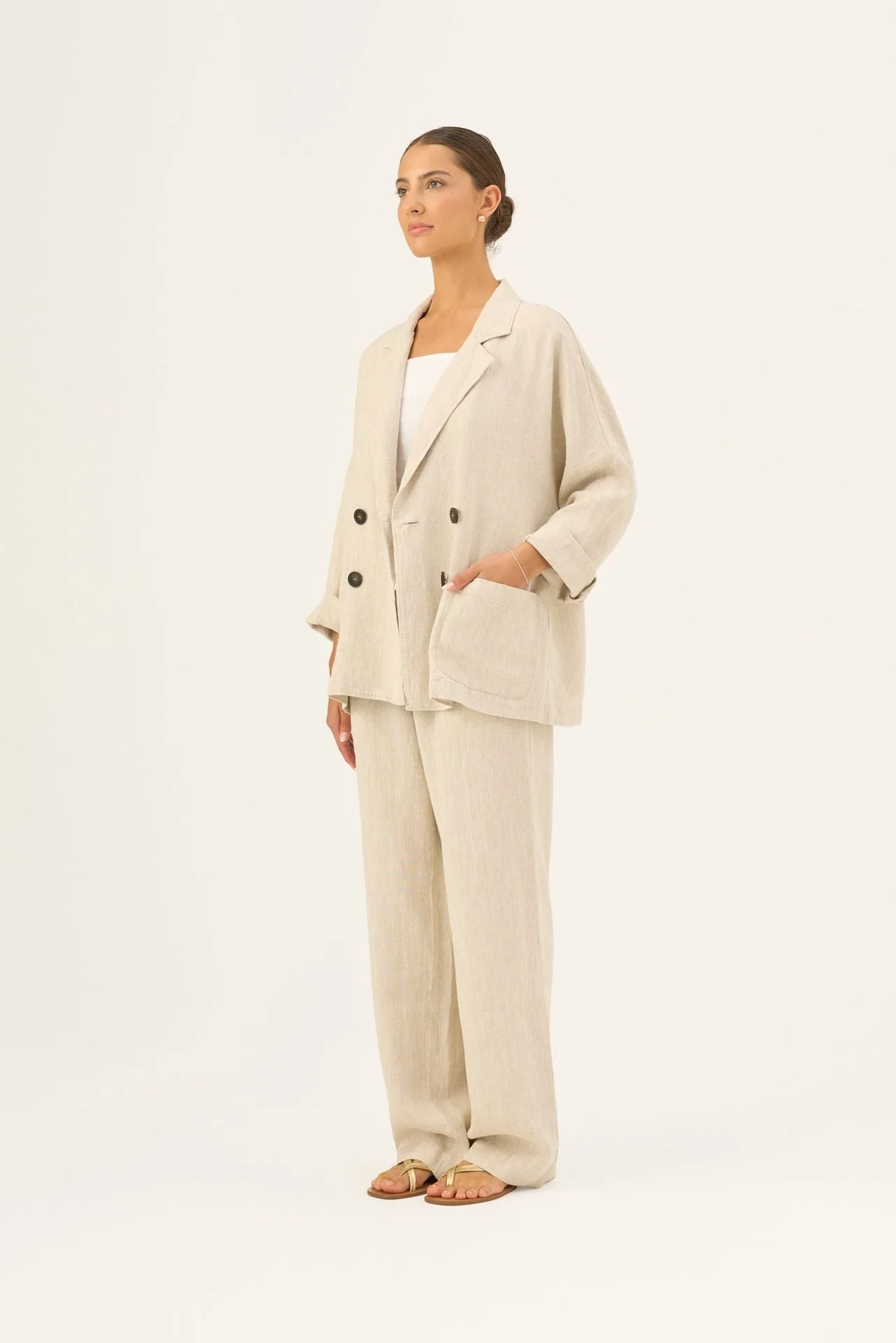 Melange Linen Ventus Jacket - Image 3