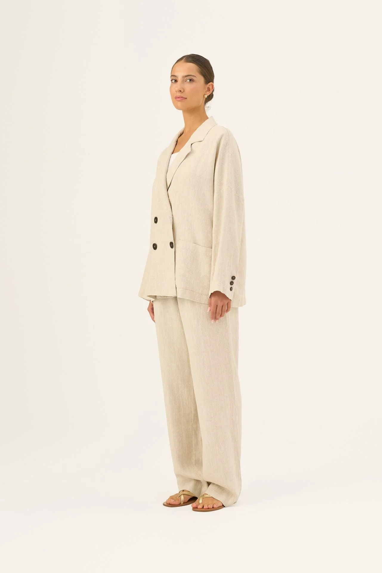 Melange Linen Ventus Jacket - Image 4