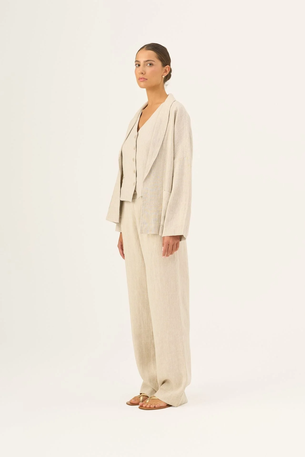 Melange Linen Willow Trousers - Image 4