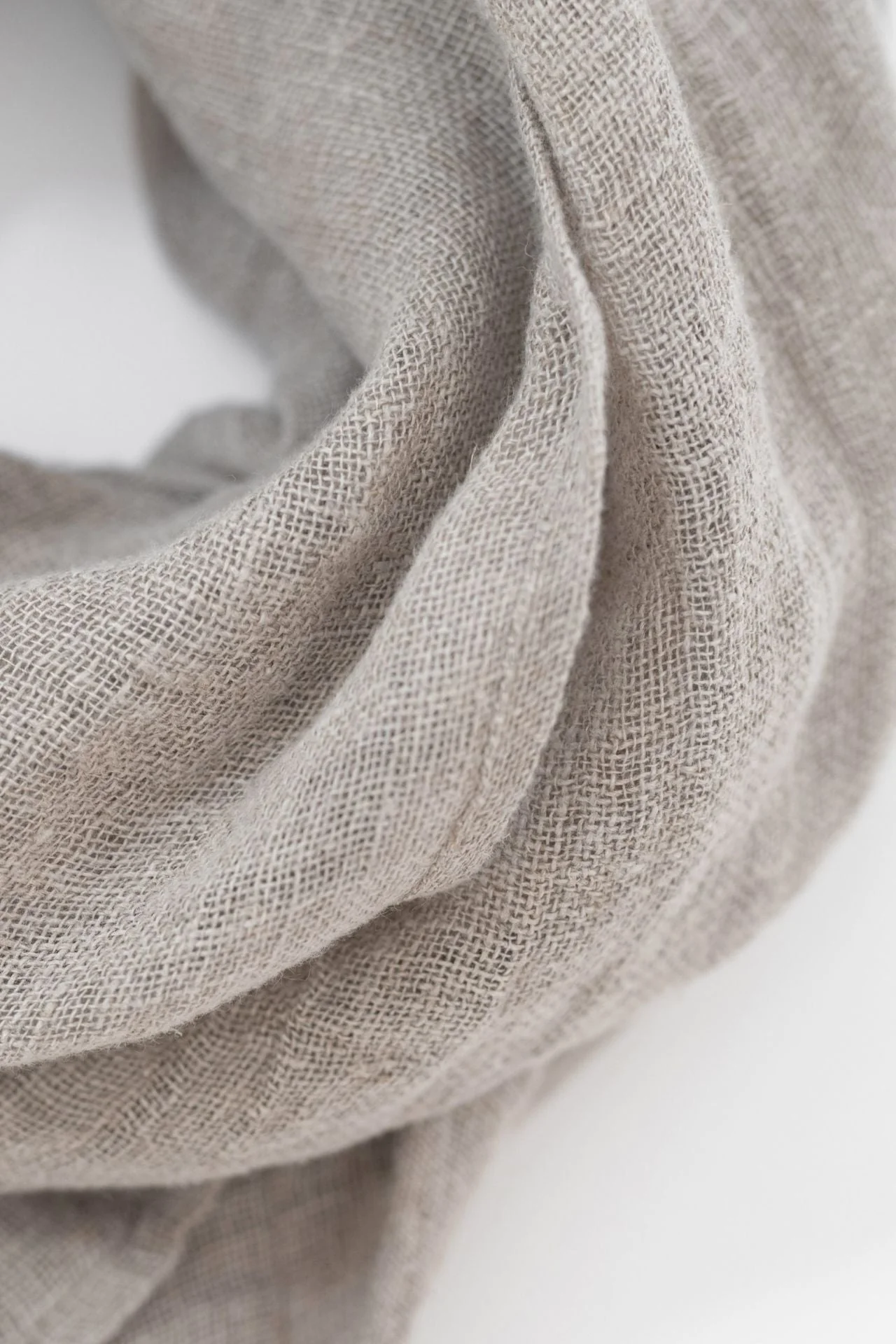 Linen Tales Closet Natural Linen Lupine Scarf - Image 3