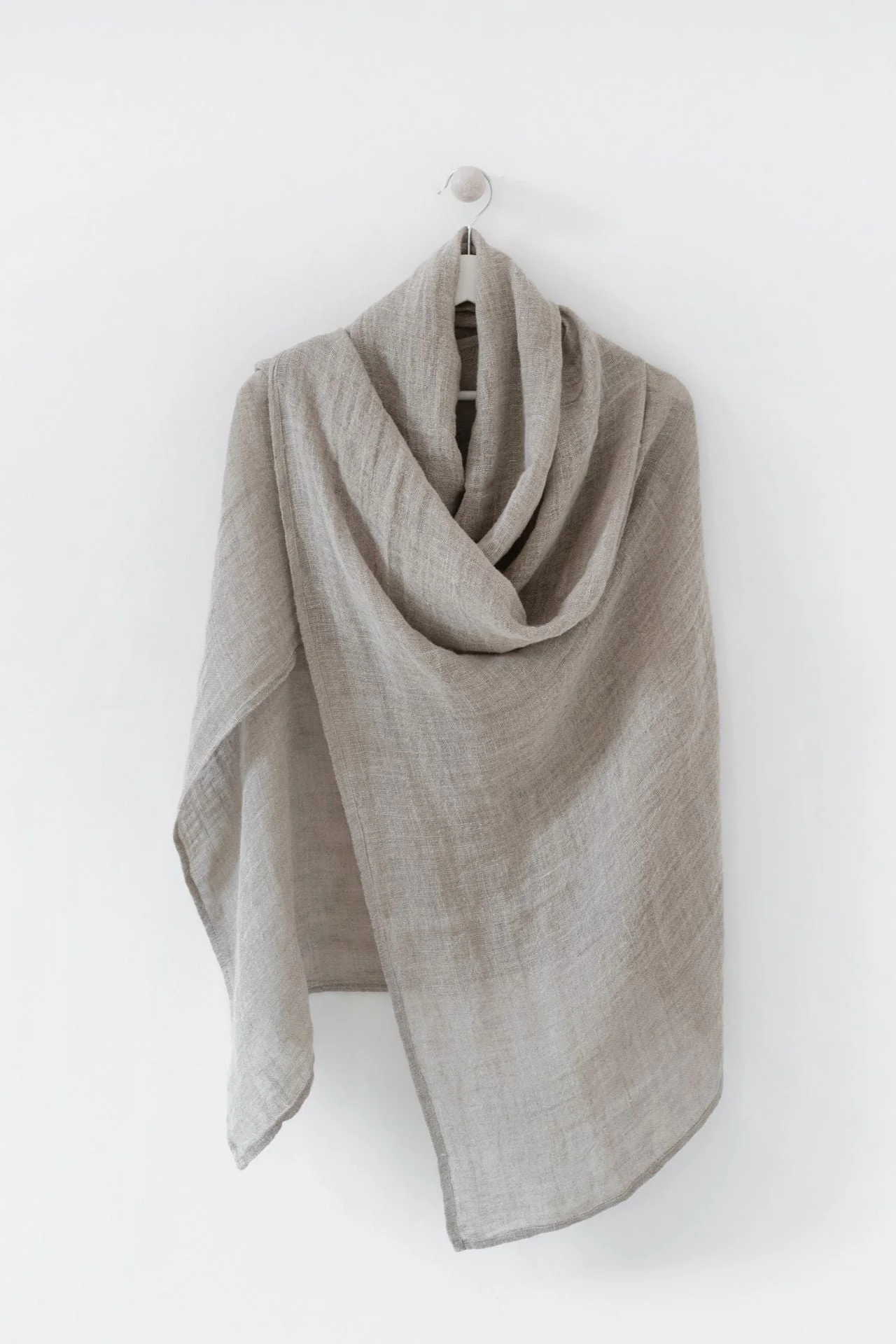 Linen Tales Closet Natural Linen Lupine Scarf - Image 4