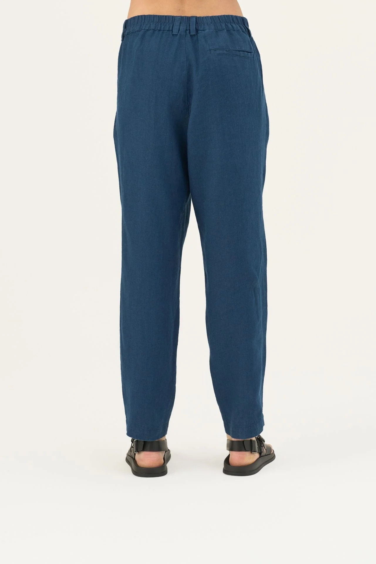 Navy Linen Magnus Trousers - Image 5