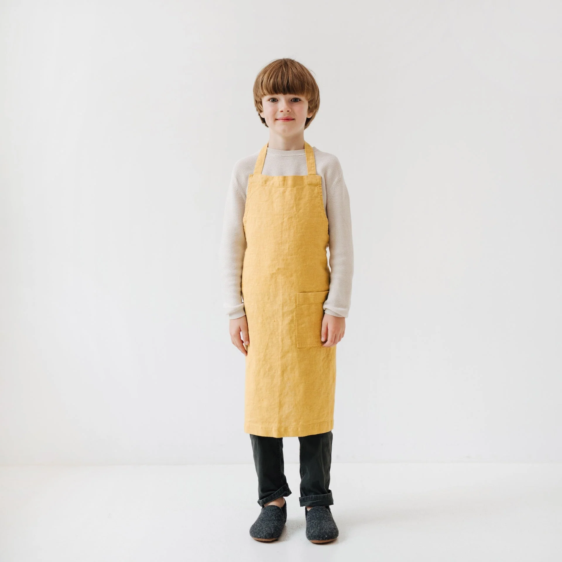 Kids Butter Linen Daily Apron