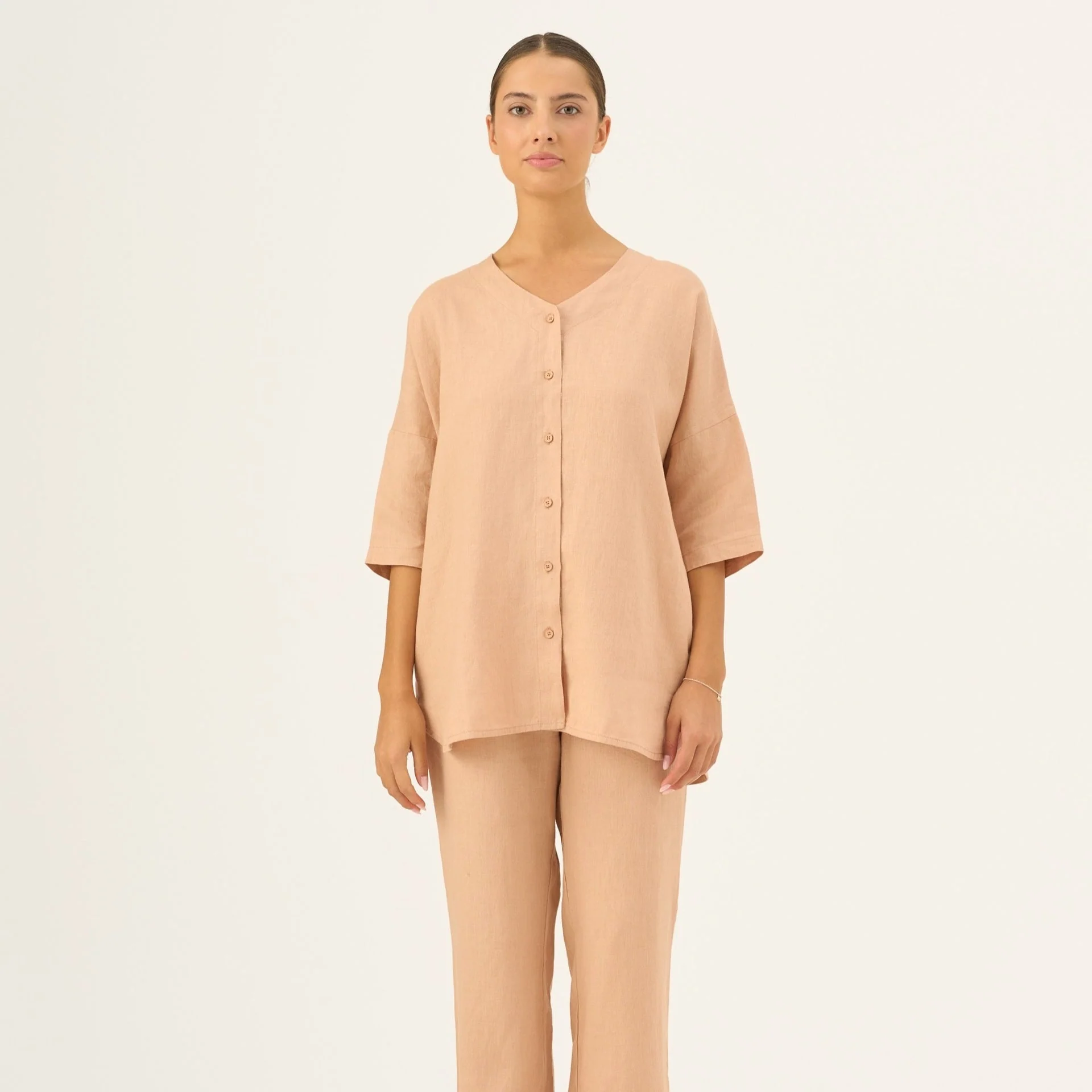 Maple Sugar Linen Primrose Loungewear Set