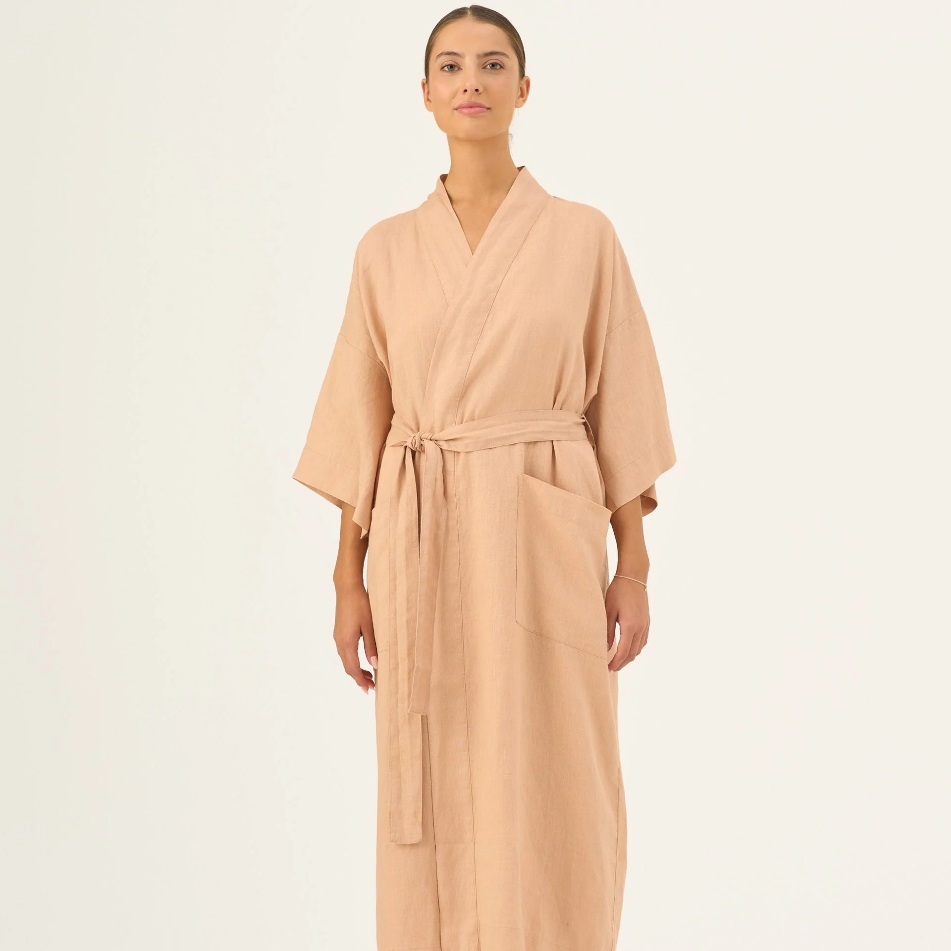 Maple Sugar Linen Summer Bathrobe