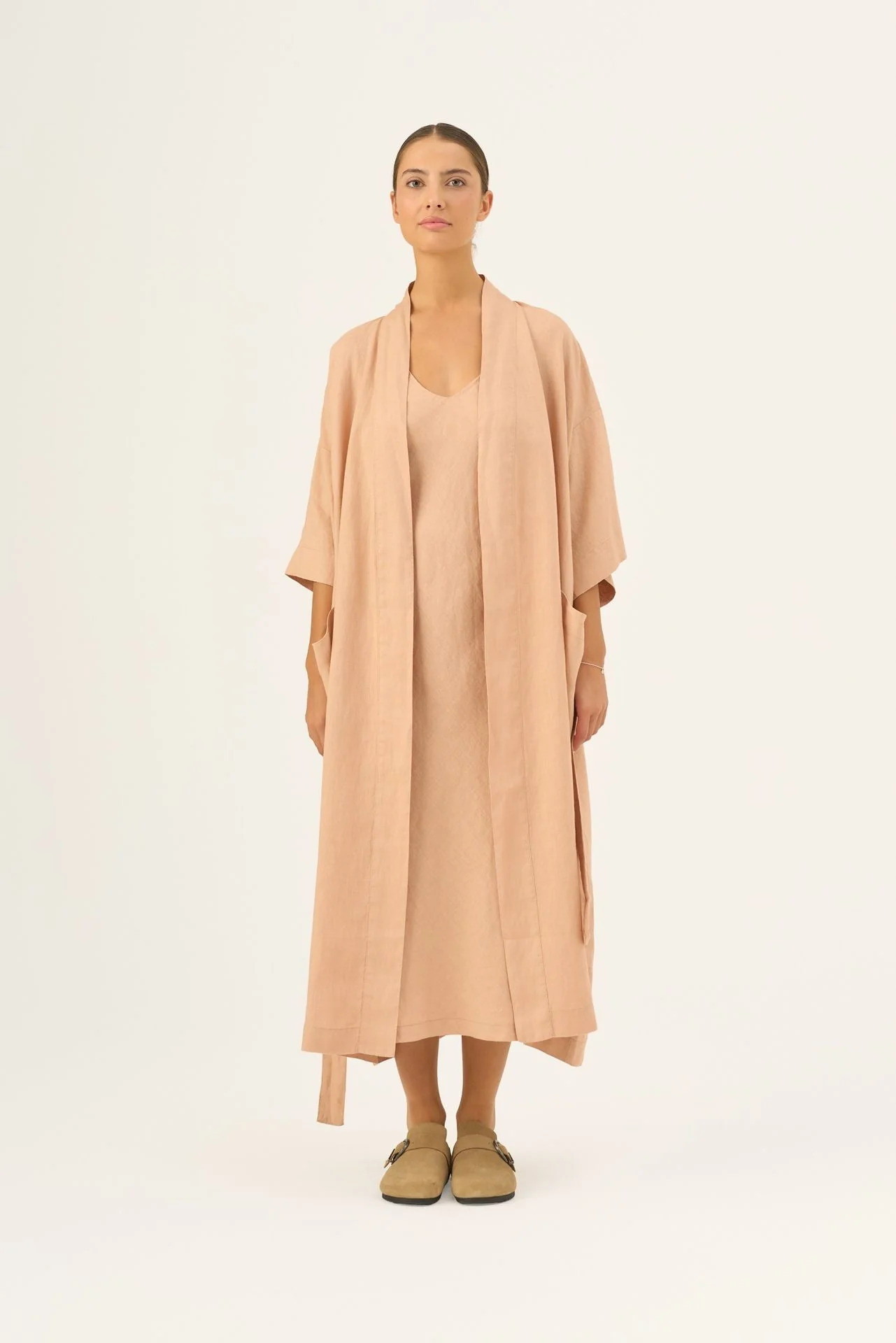 Maple Sugar Linen Summer Bathrobe - Image 2