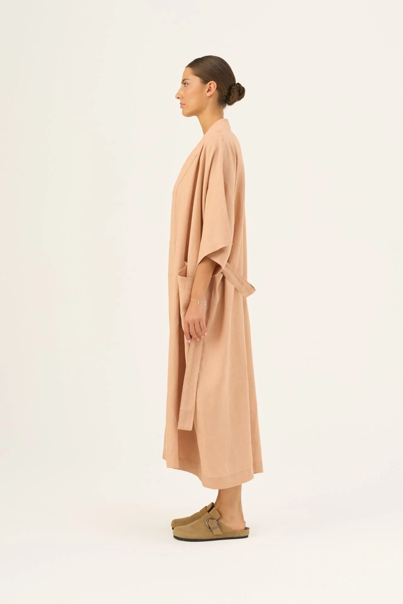 Maple Sugar Linen Summer Bathrobe - Image 3