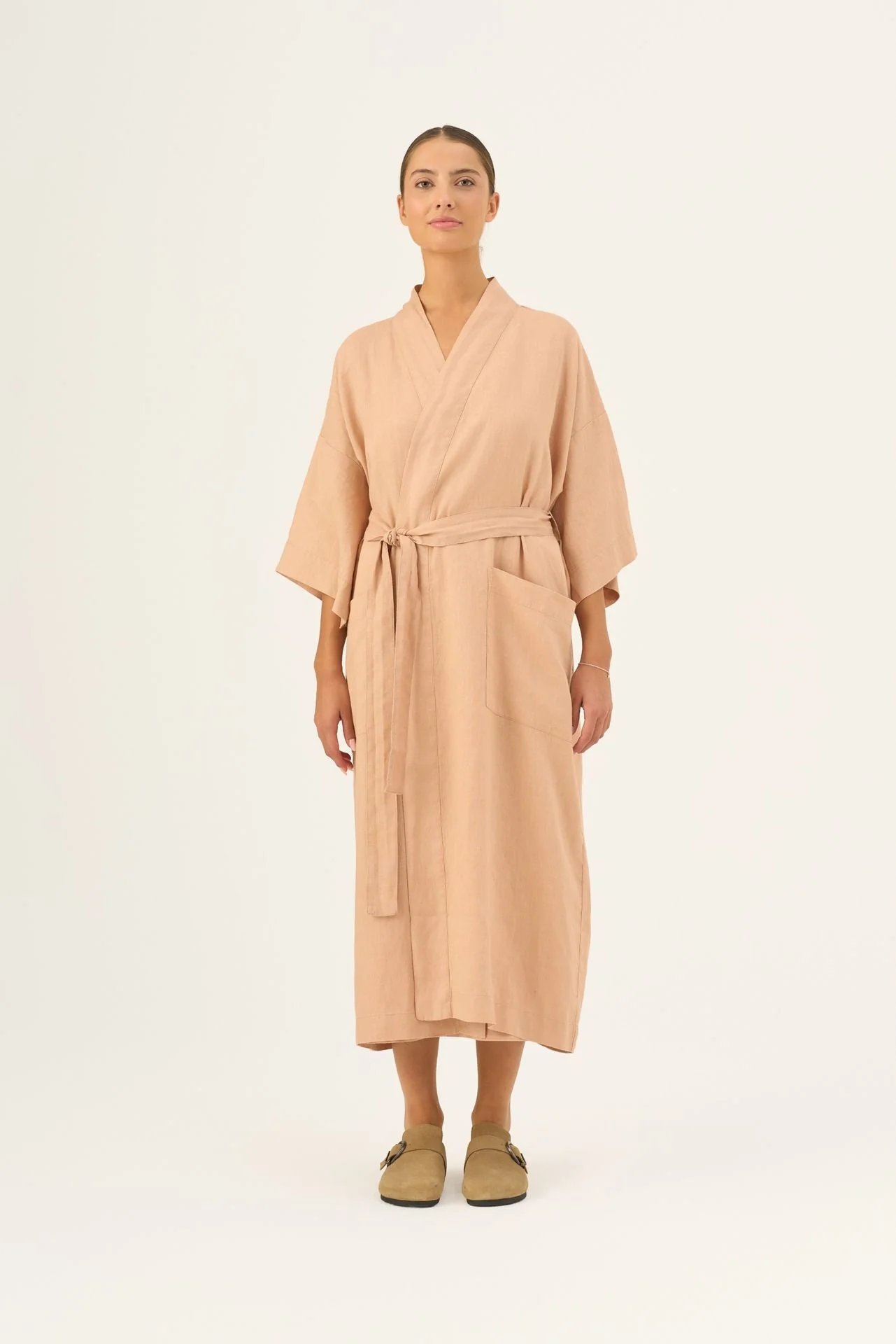 Maple Sugar Linen Summer Bathrobe - Image 5