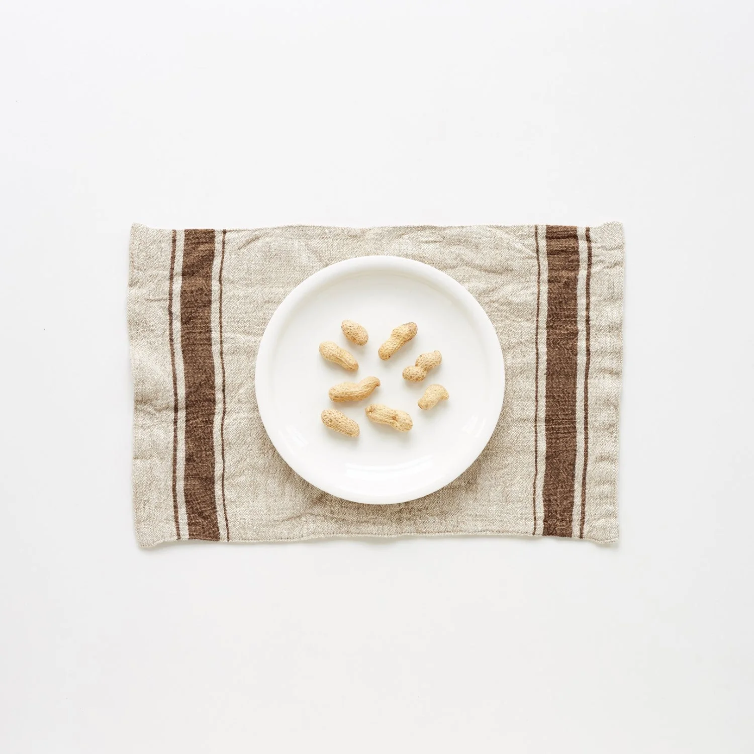 Mocca Stripe Vintage Linen Placemat