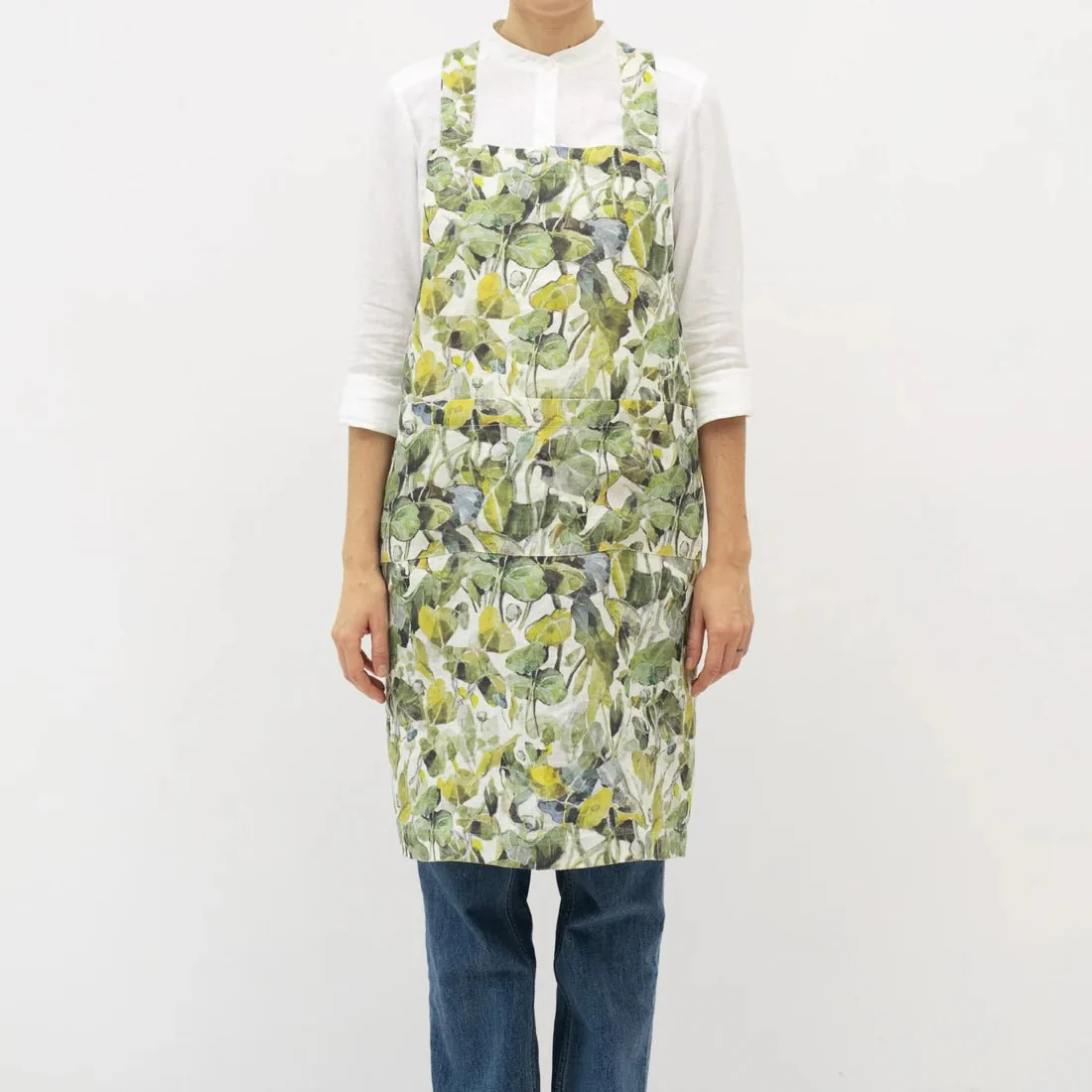 LIMITED EDITION Lotus Linen Crossback Apron
