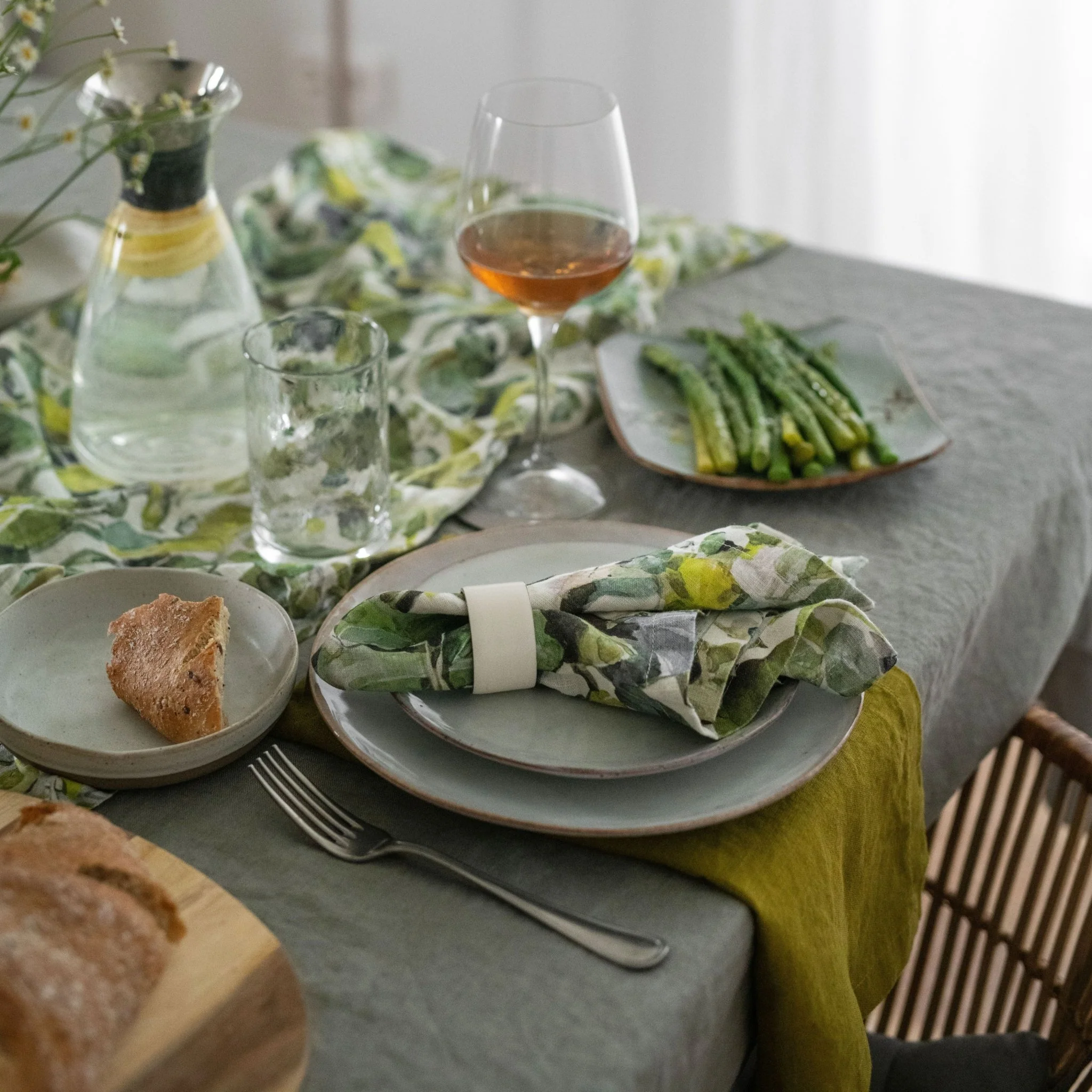 LIMITED EDITION Lotus Linen Napkins Set of 2 - Image 4