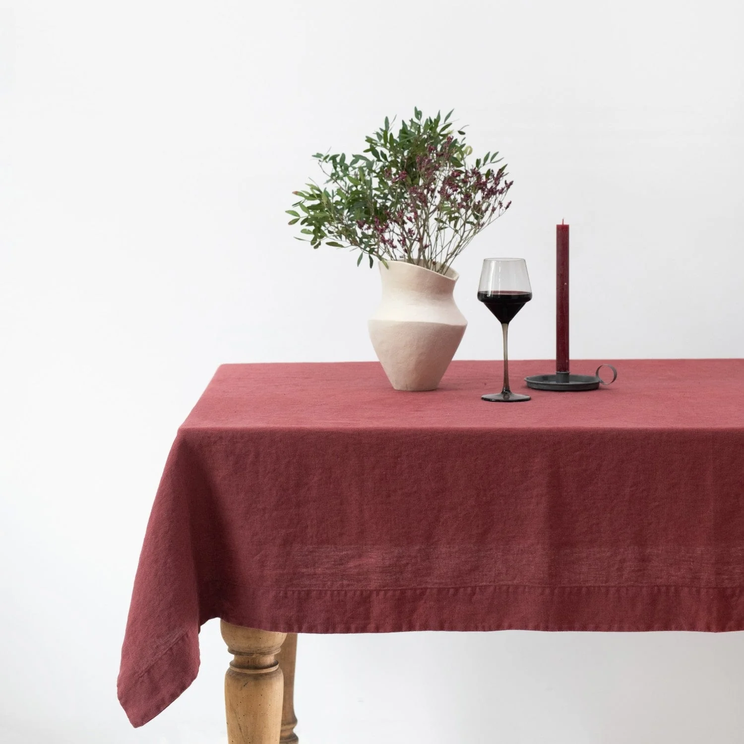 Marsala Linen Tablecloth