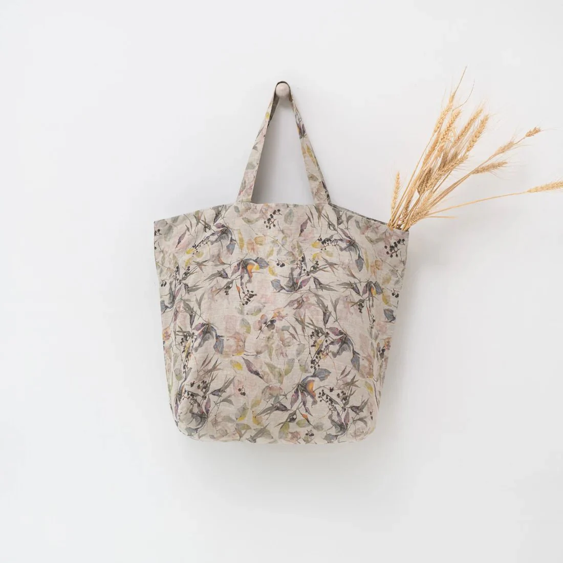 Meadow on Natural Linen Big Bag