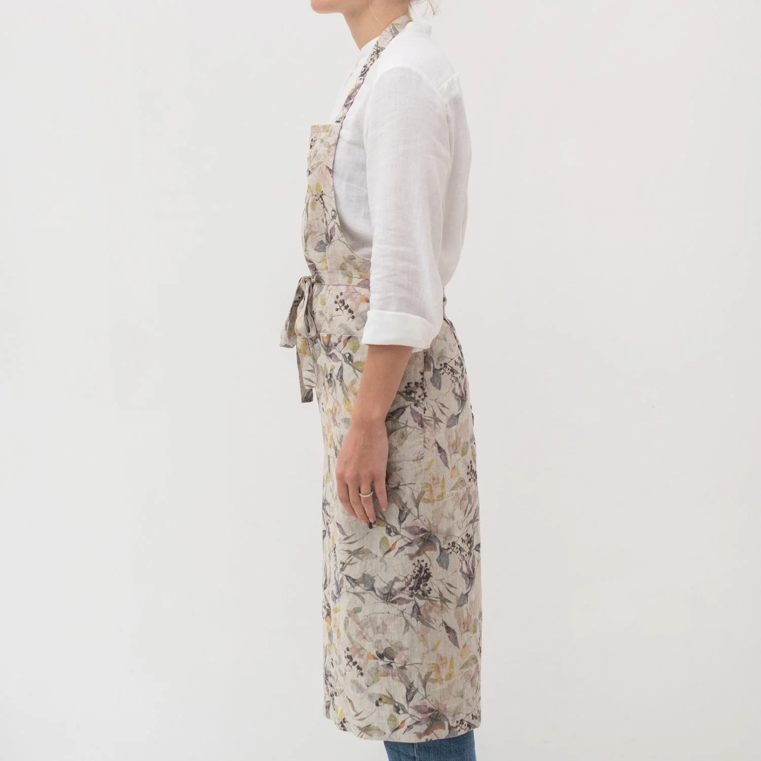 Meadow on Natural Linen Chef Apron - Image 2