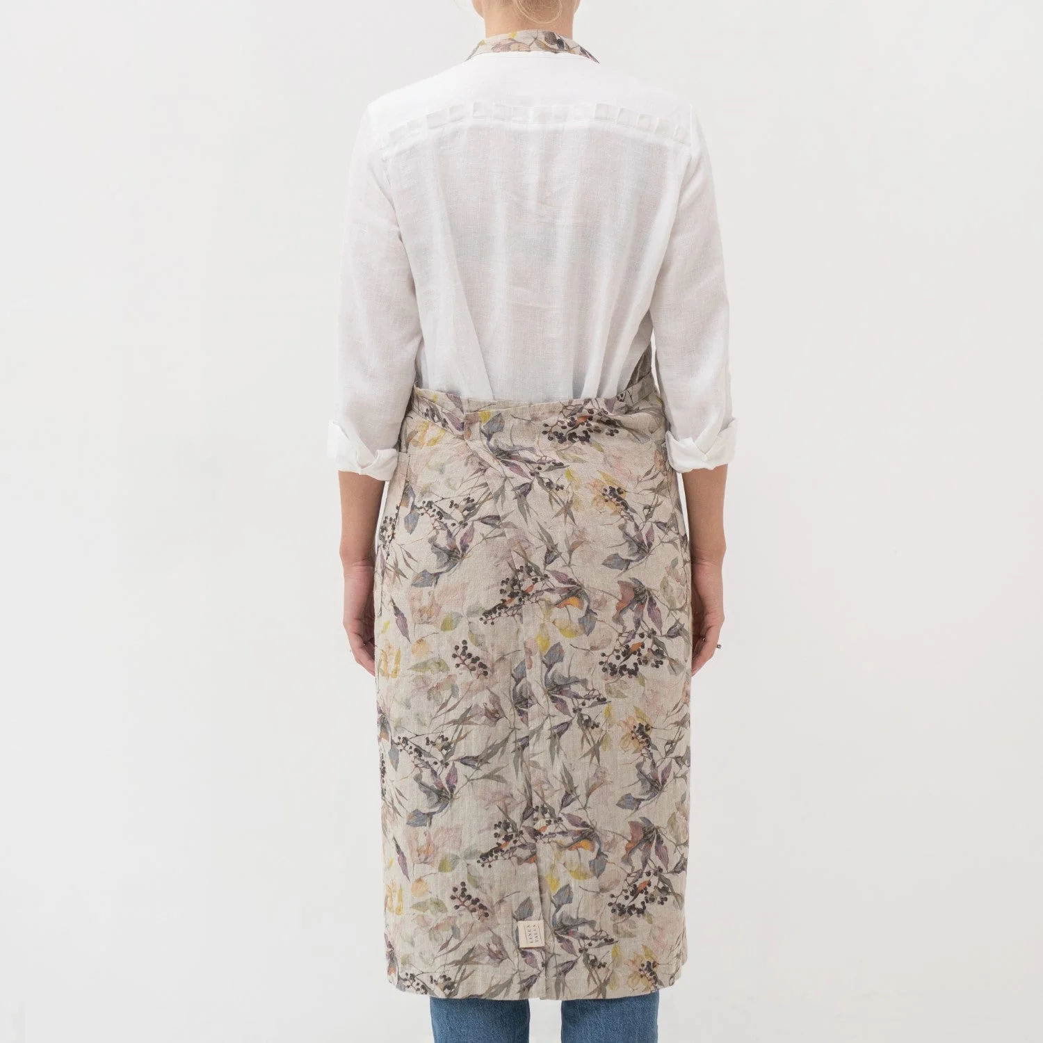 Meadow on Natural Linen Chef Apron - Image 3