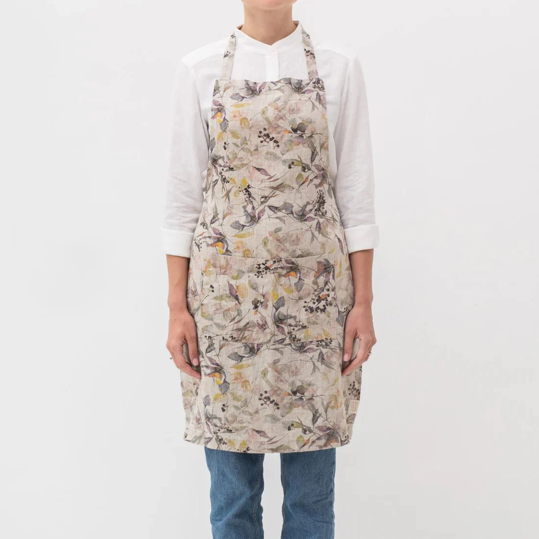 Meadow on Natural Linen Daily Apron