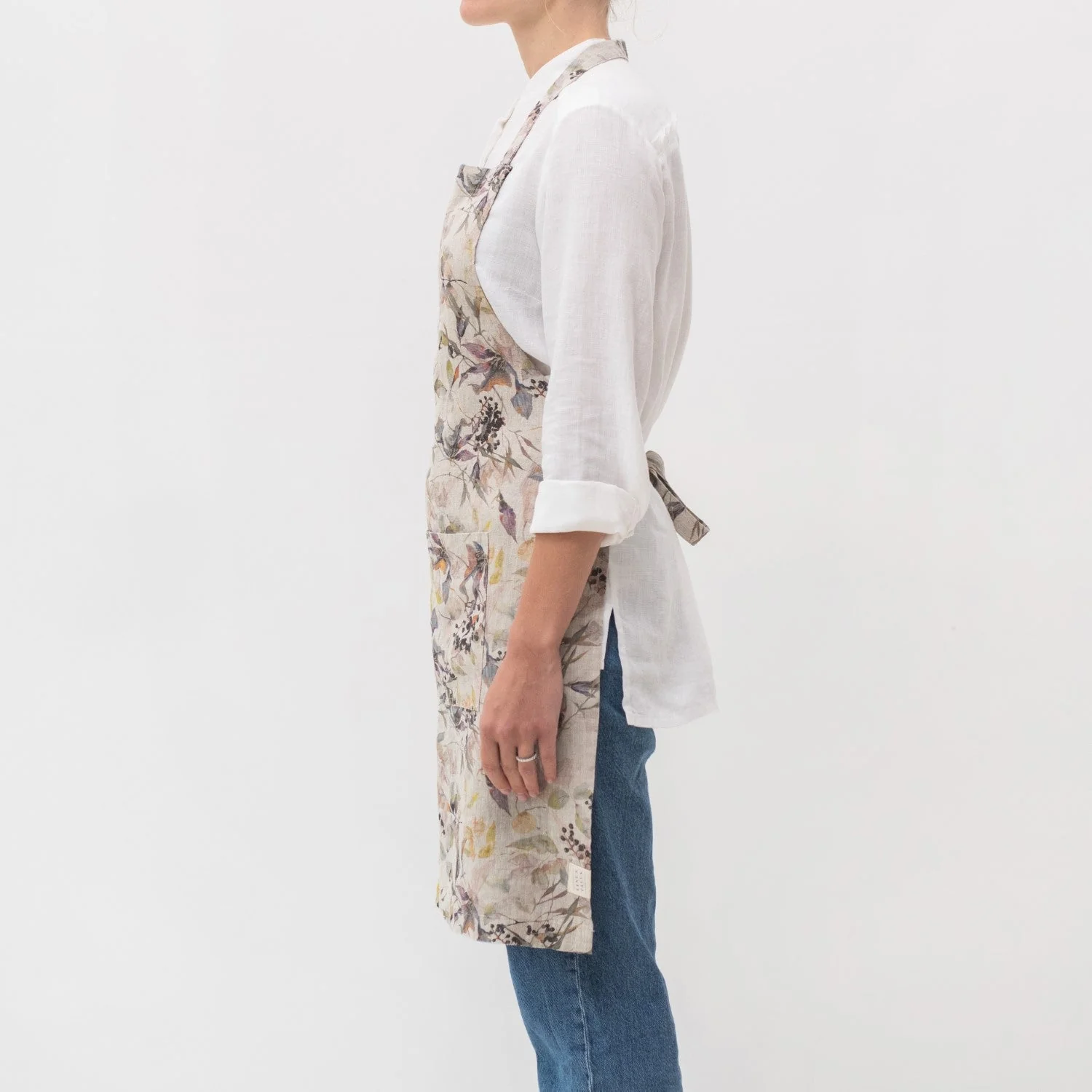 Meadow on Natural Linen Daily Apron - Image 2