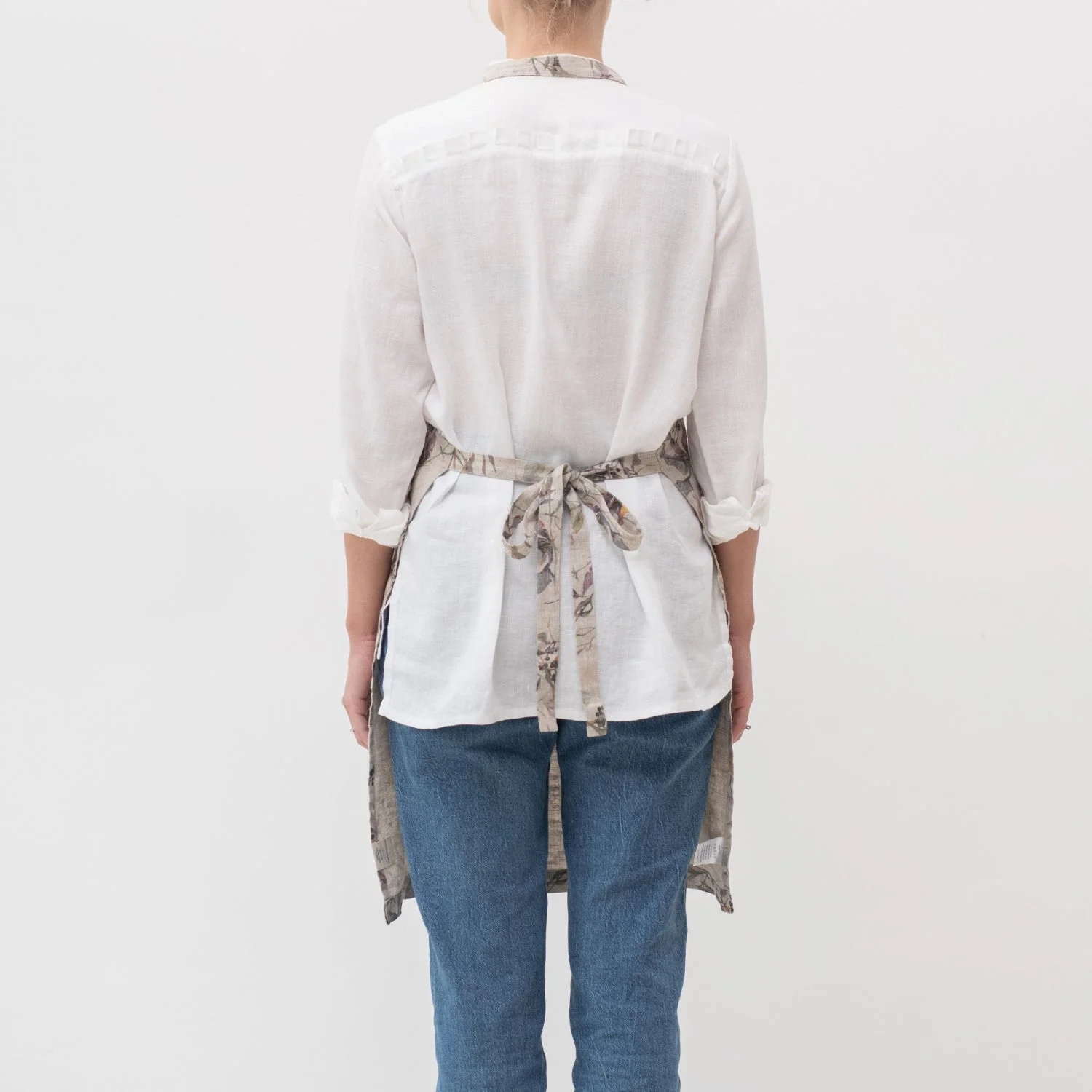 Meadow on Natural Linen Daily Apron - Image 3