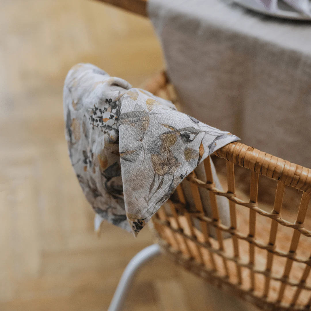 Meadow on Natural Linen Kitchen Towel - Image 4
