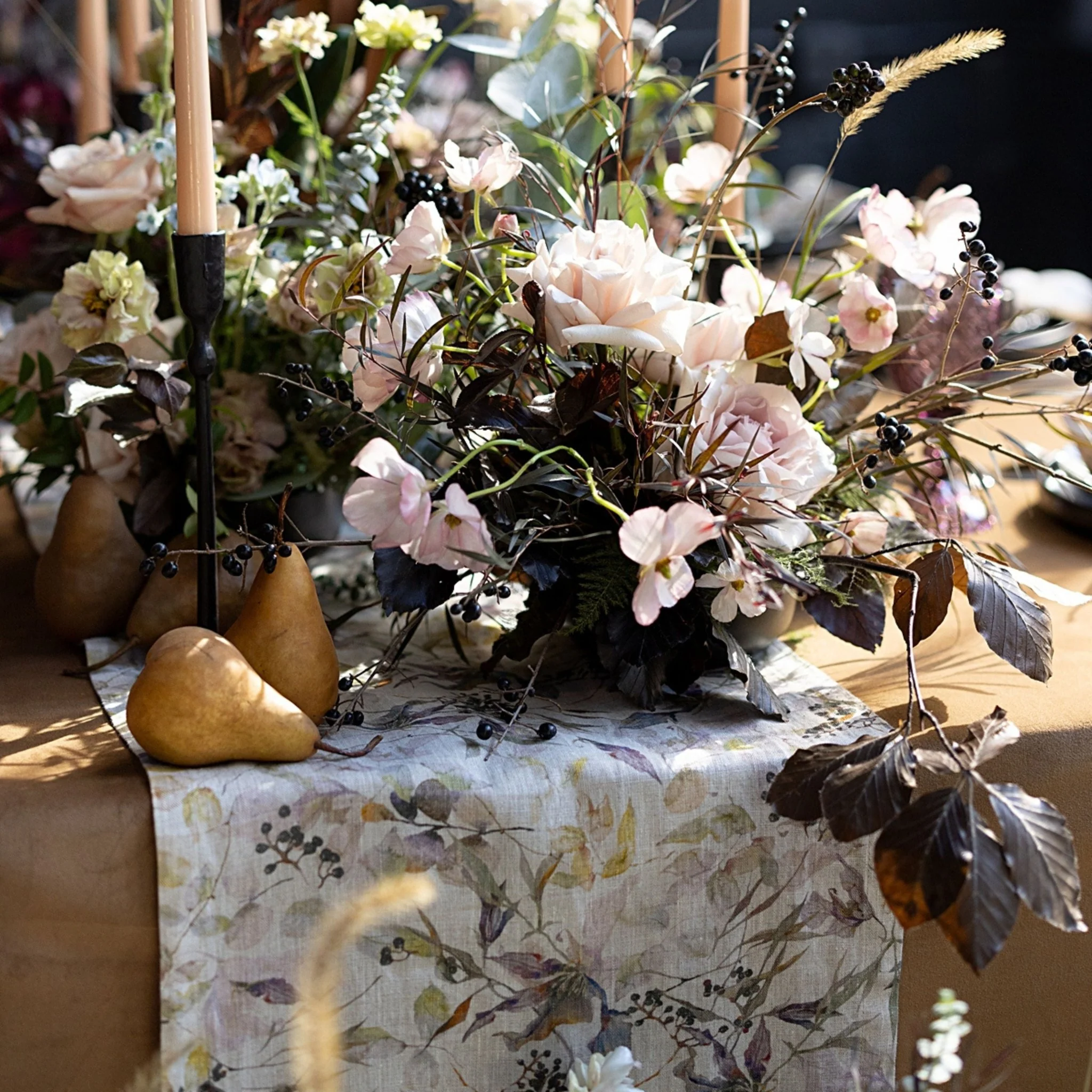 Meadow on Natural Linen Table Runner - Image 3