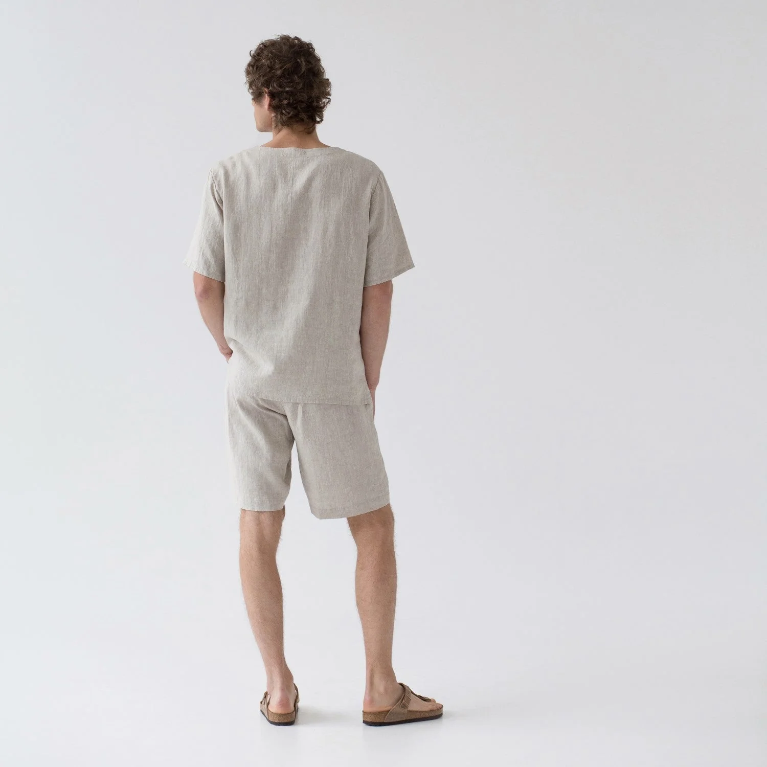 Melange Linen Fern Pyjama Set - Image 4