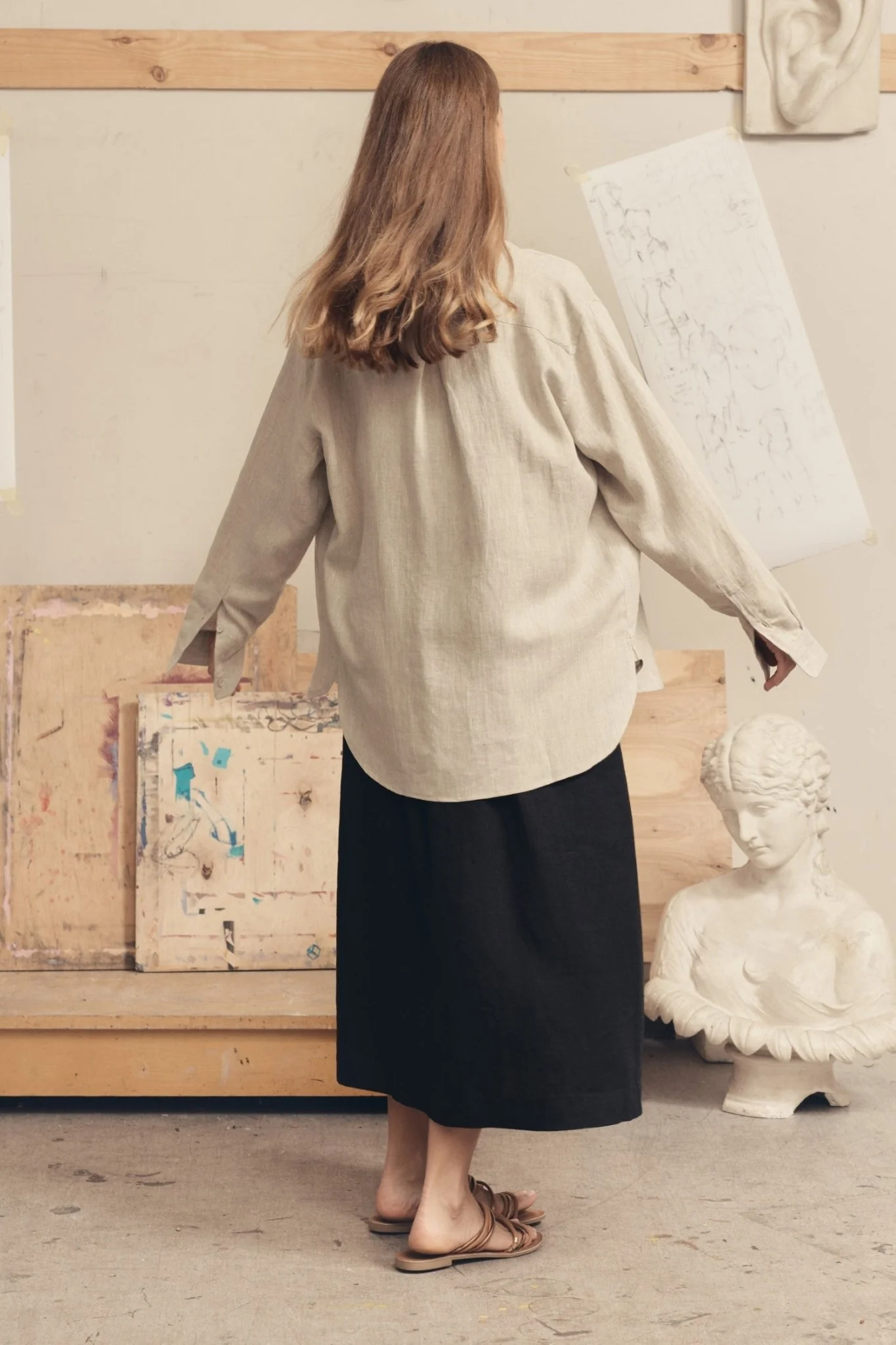 Melange Linen Larch Shirt - Image 4