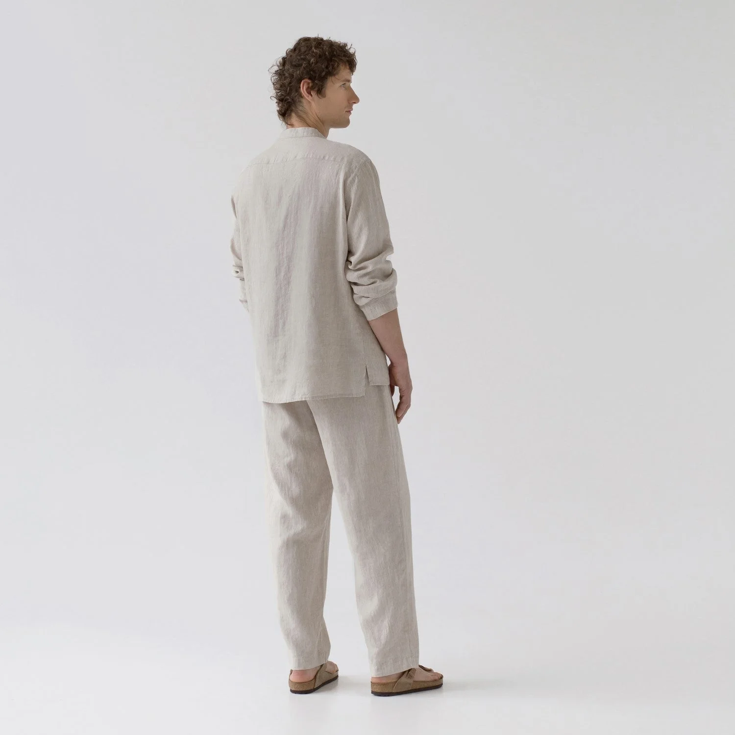 Melange Linen Currant Loungewear Set - Image 6
