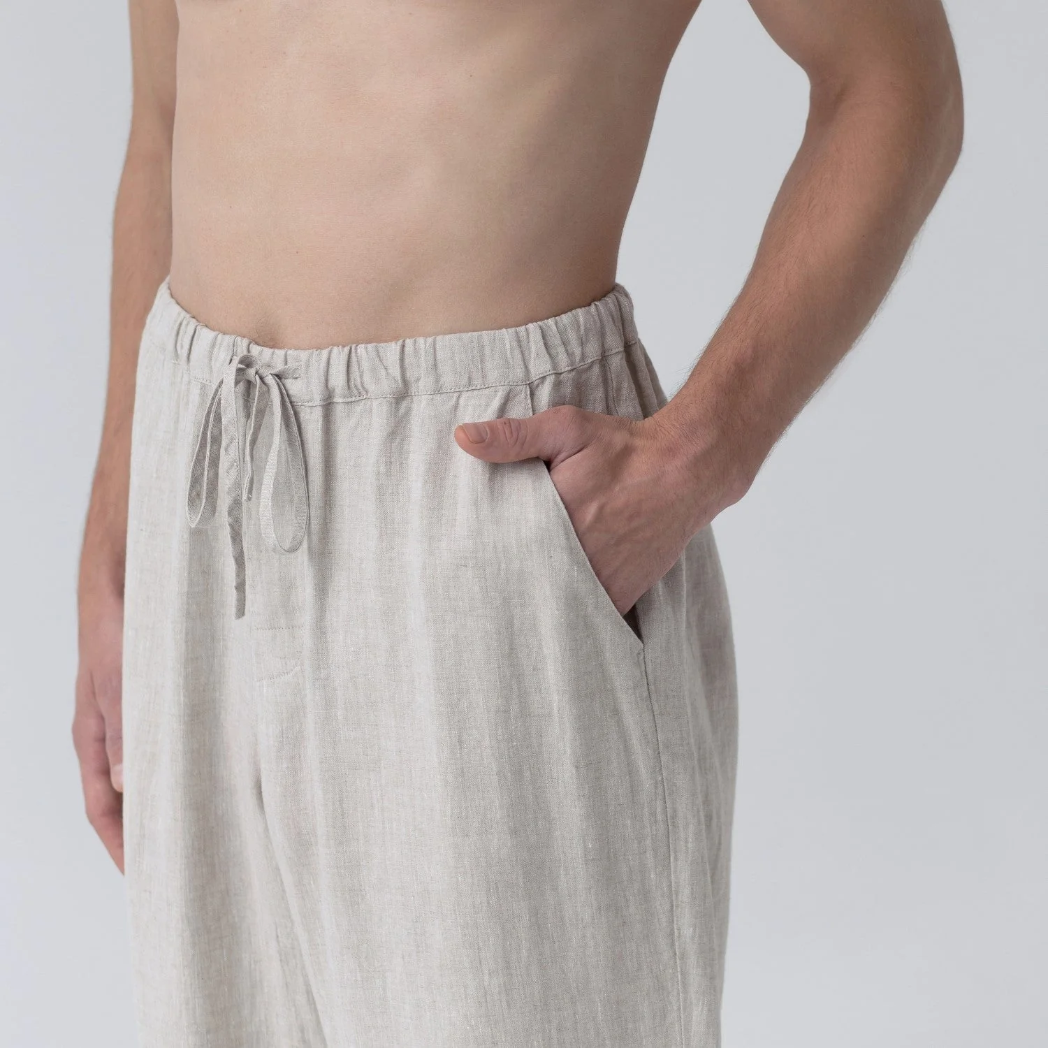 Melange Linen Currant Loungewear Set - Image 7