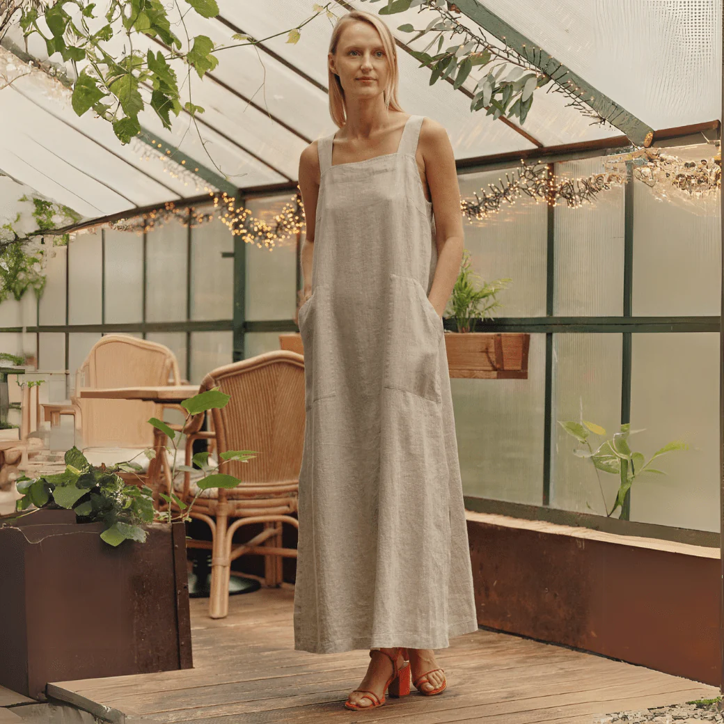 Melange Linen Fugue Dress