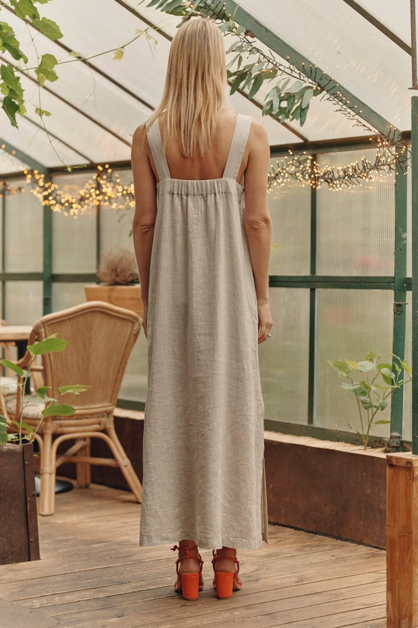 Melange Linen Fugue Dress - Image 3