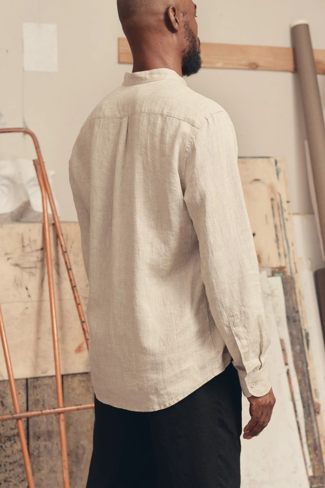 Melange Linen Snapdragon Shirt - Image 3
