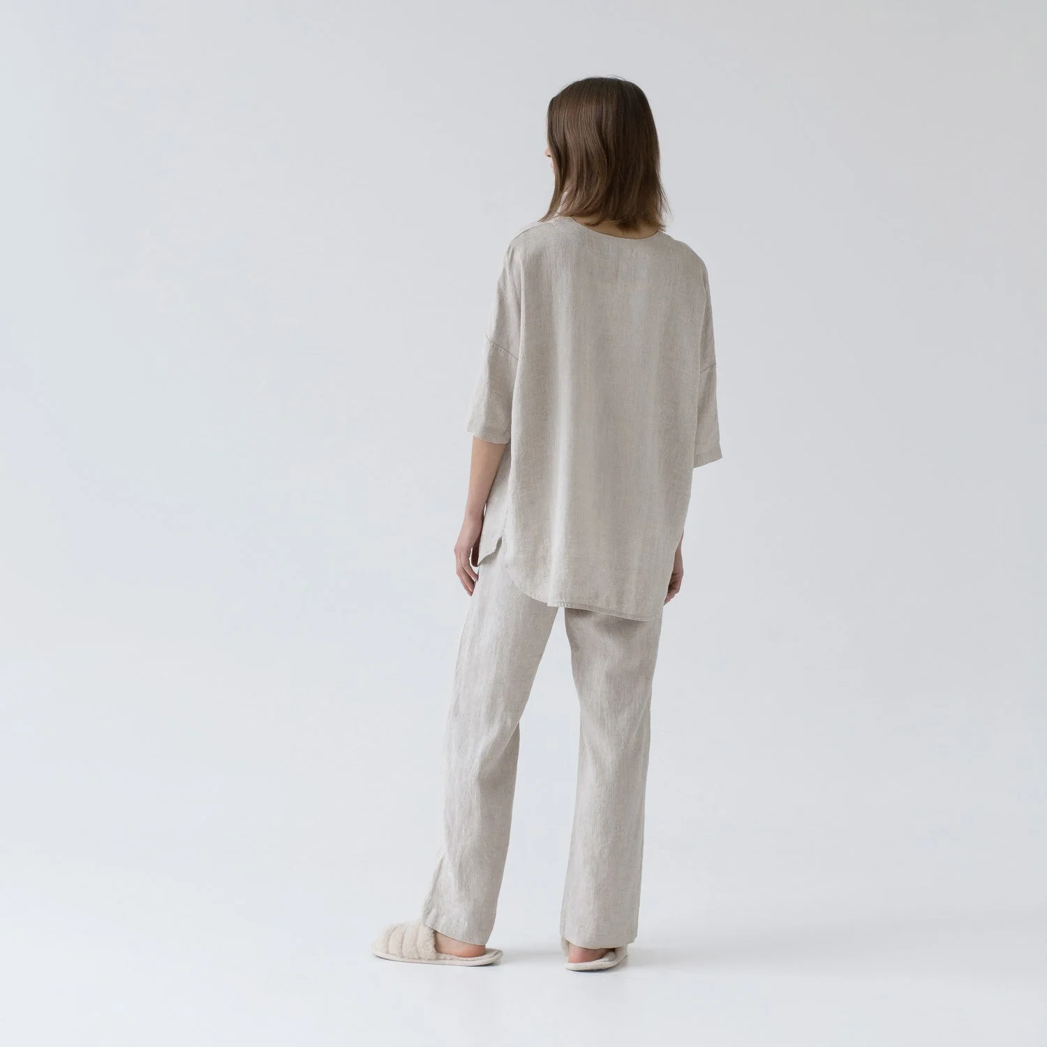 Melange Linen Primrose Loungewear Set - Image 4