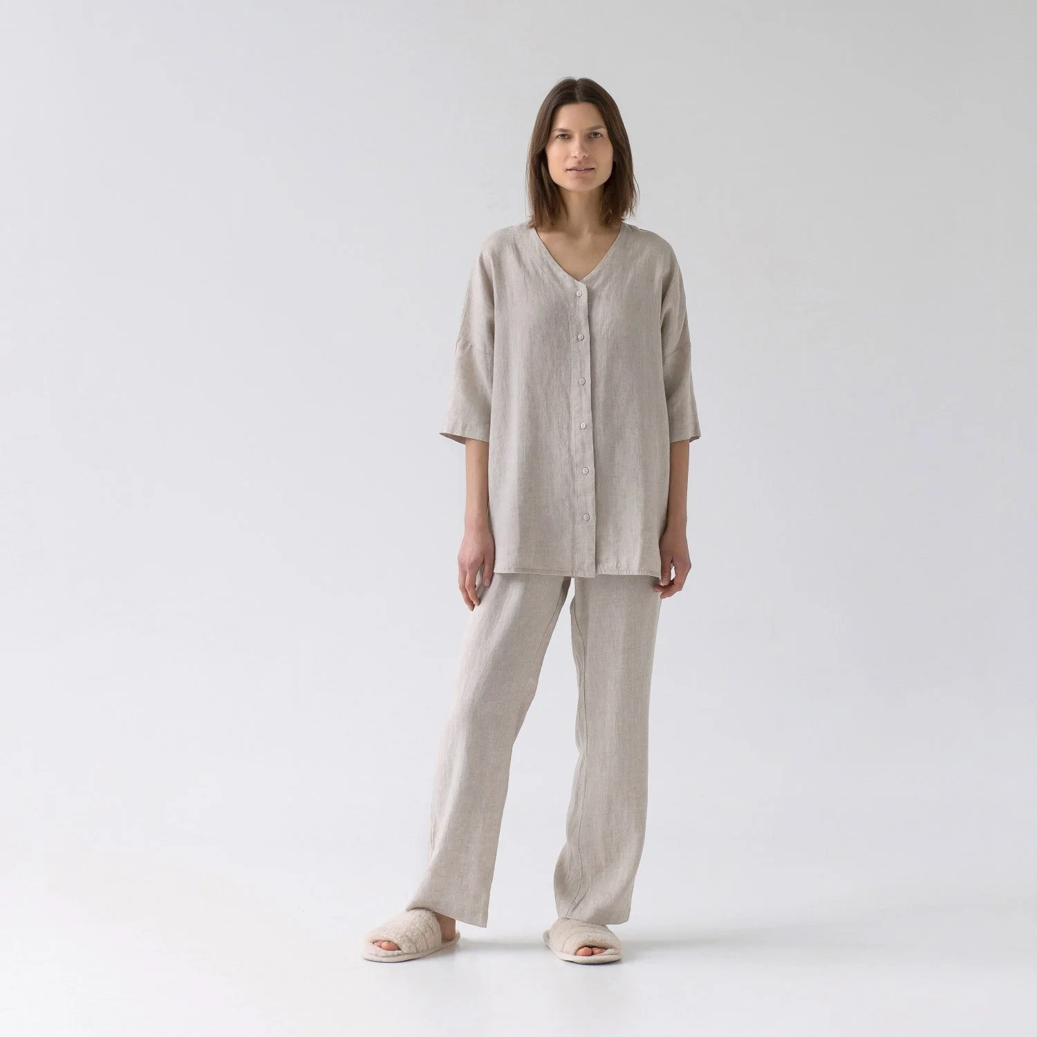 Melange Linen Primrose Loungewear Set - Image 5