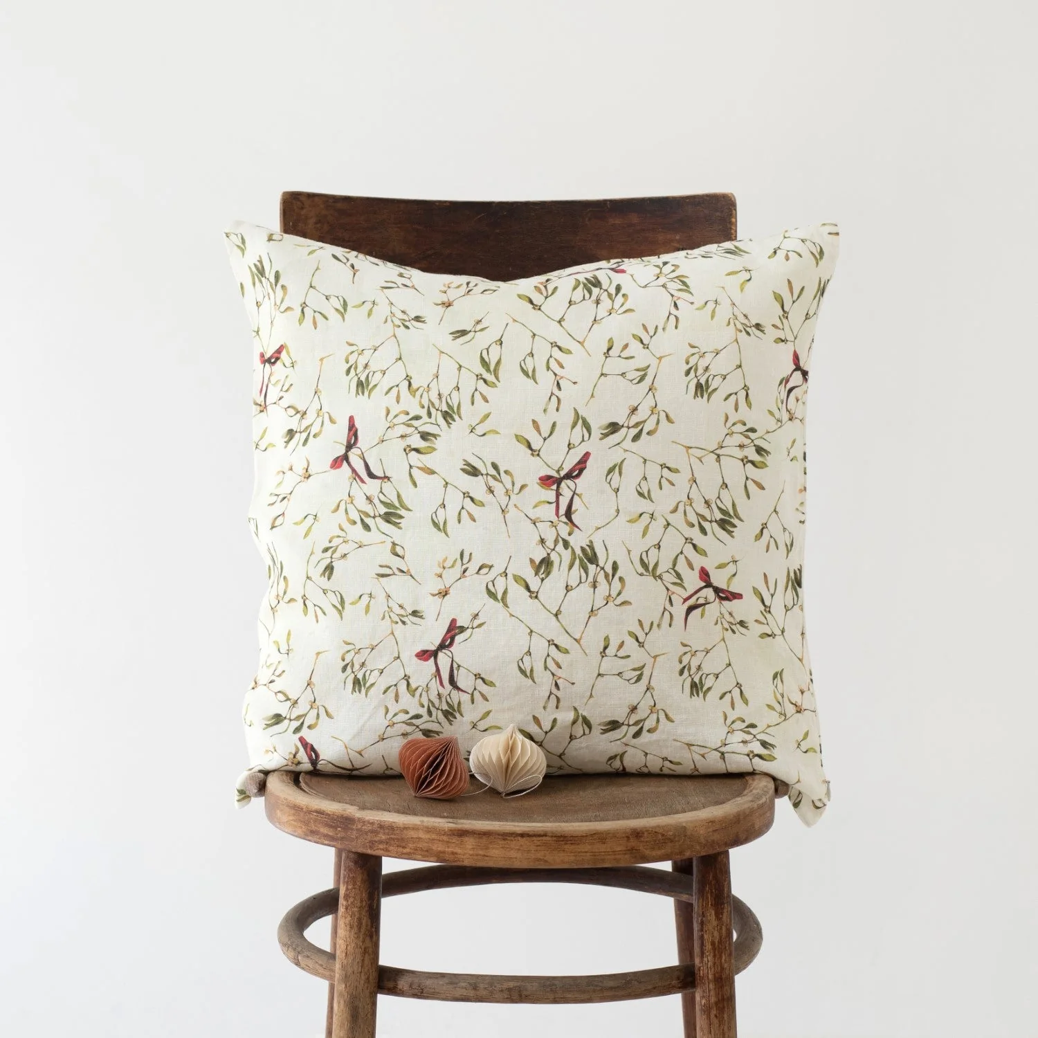 Mistletoe Linen Cushion Cover