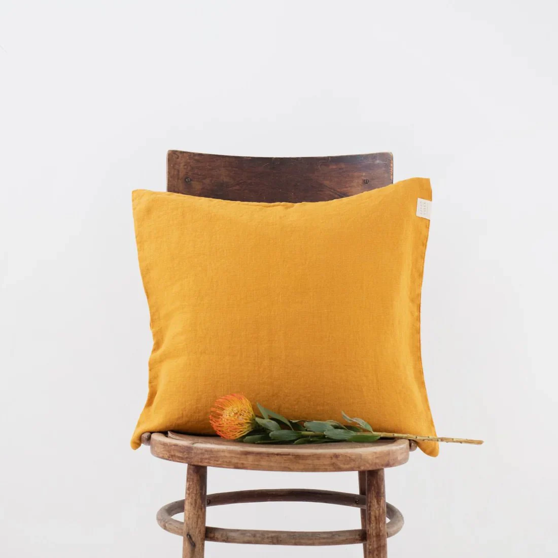 LIMITED EDITION Mustard Linen Cushion Cover