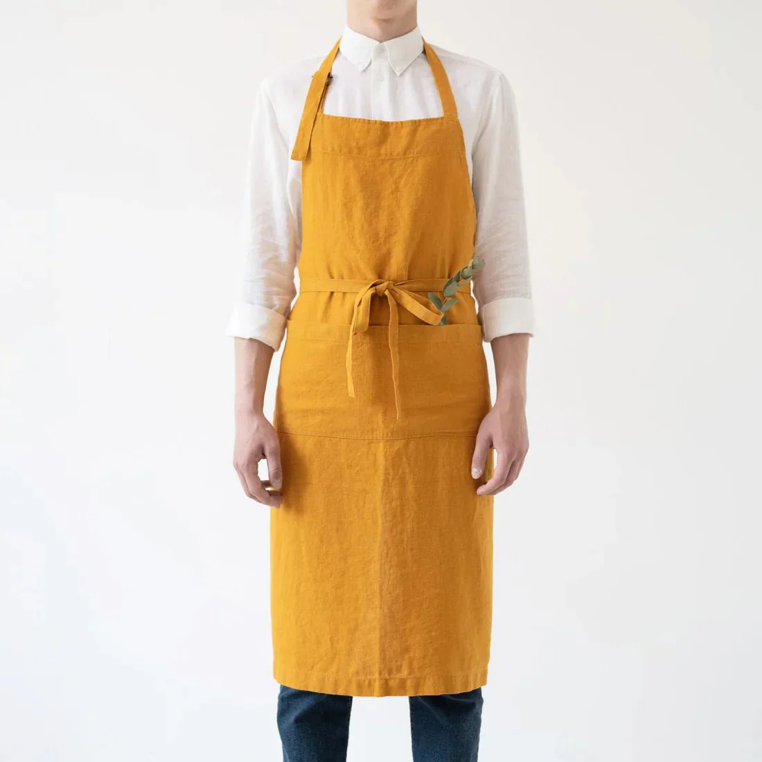 LIMITED EDITION Mustard Linen Chef Apron